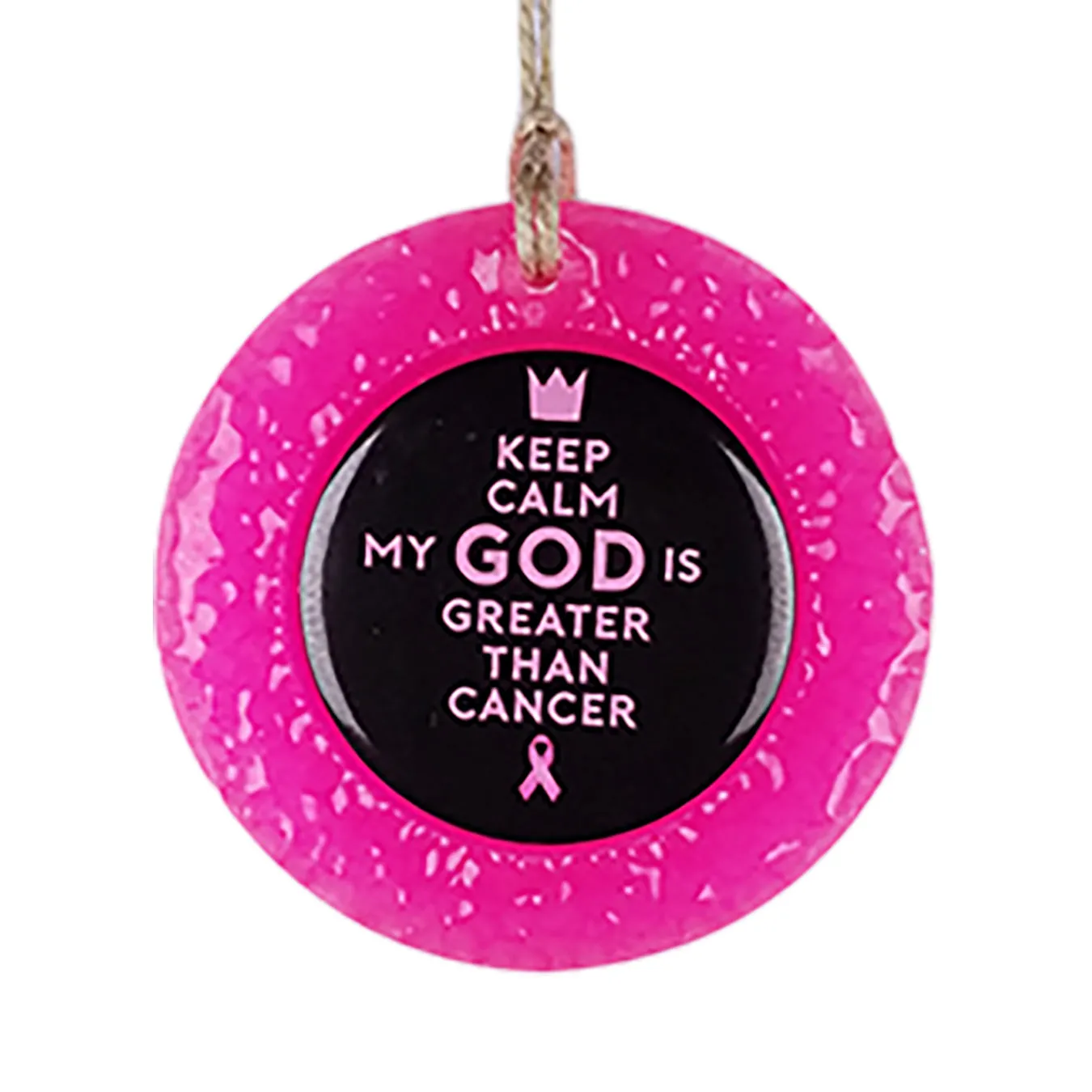 Breast Cancer Awareness Button Badge Aroma Bead Air Freshener
