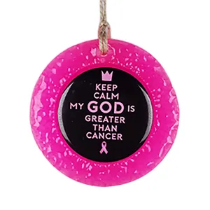 Breast Cancer Awareness Button Badge Aroma Bead Air Freshener