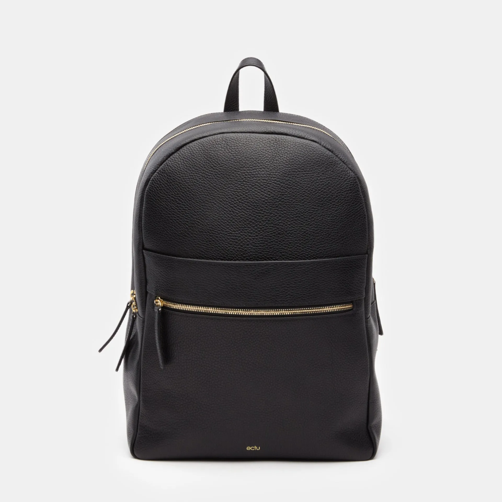 Brooklyn Italian Leather Backpack in Black
