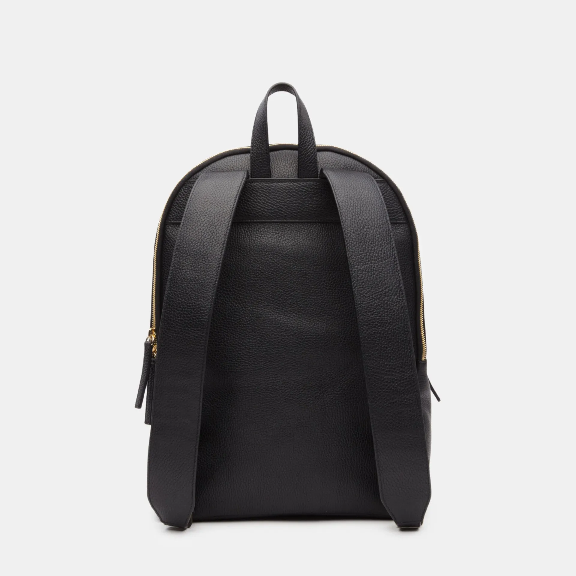 Brooklyn Italian Leather Backpack in Black