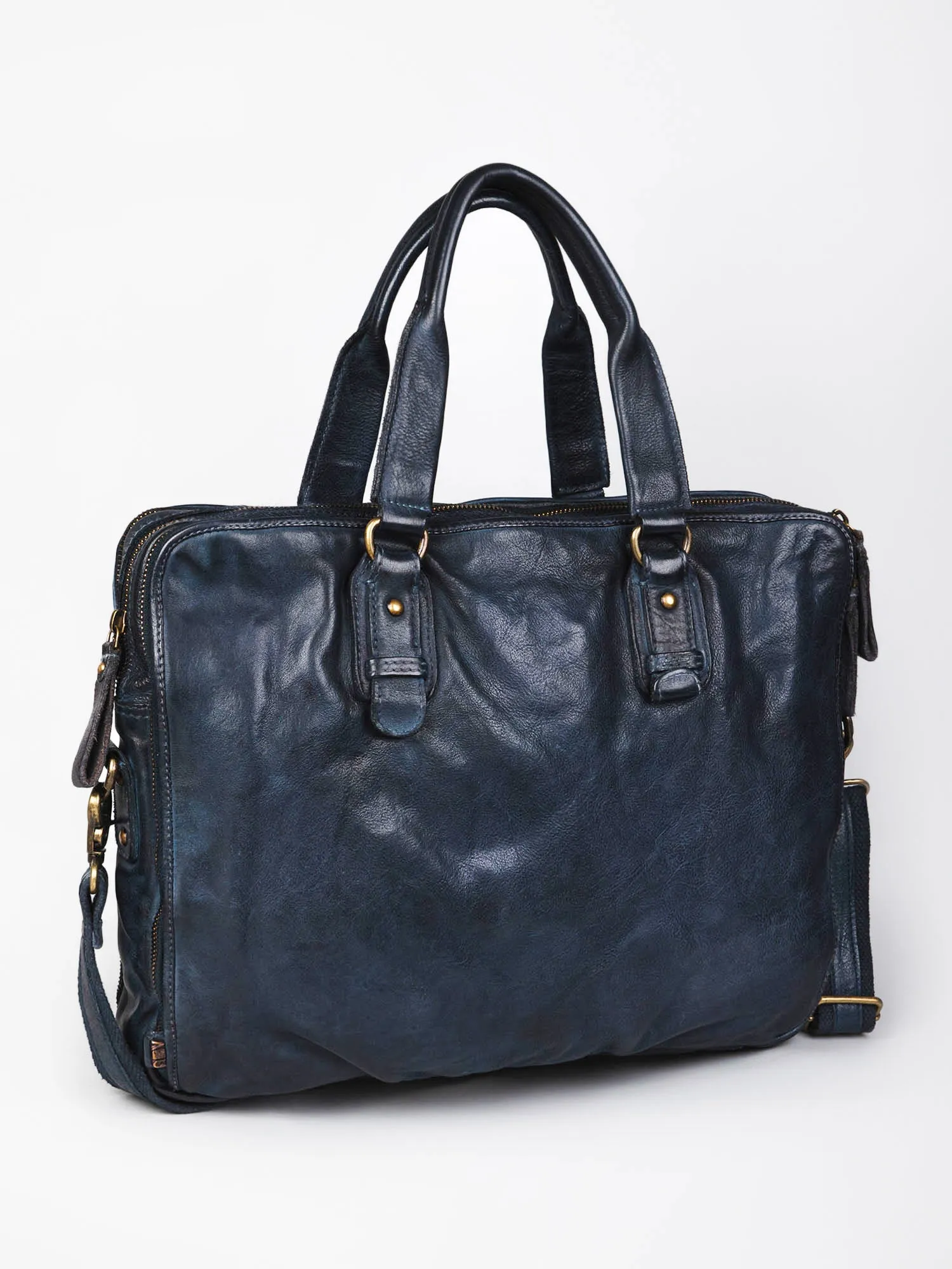 Brown Leather Plain Design Laptop Bag by art n vintage