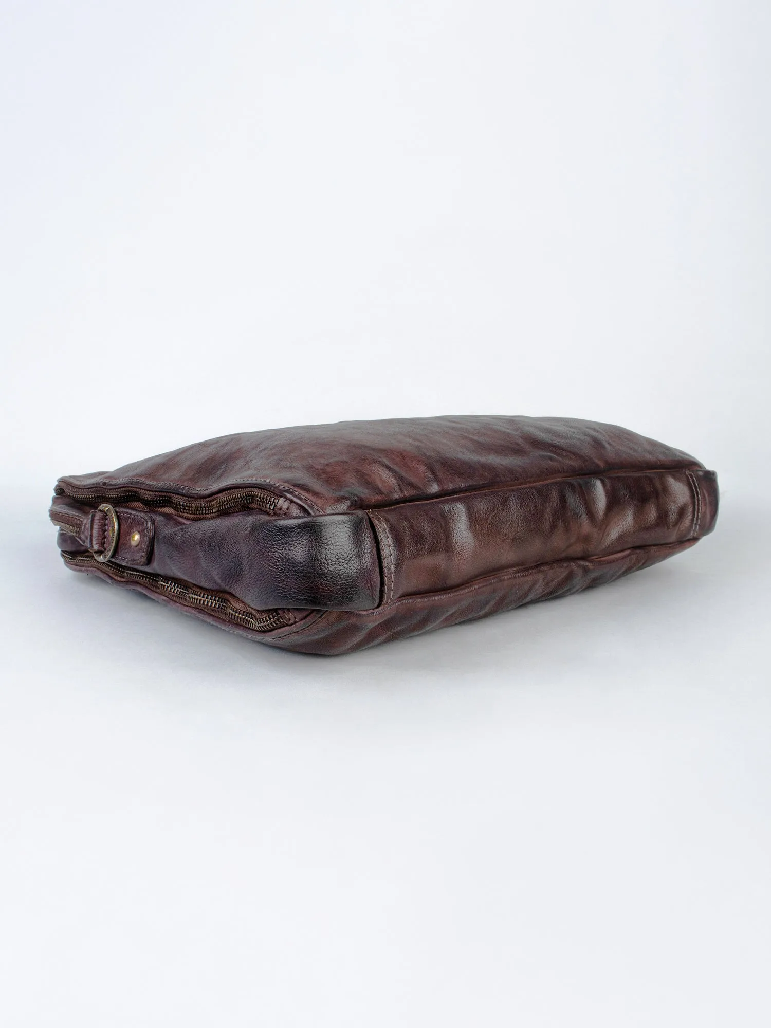 Brown Leather Plain Design Laptop Bag by art n vintage
