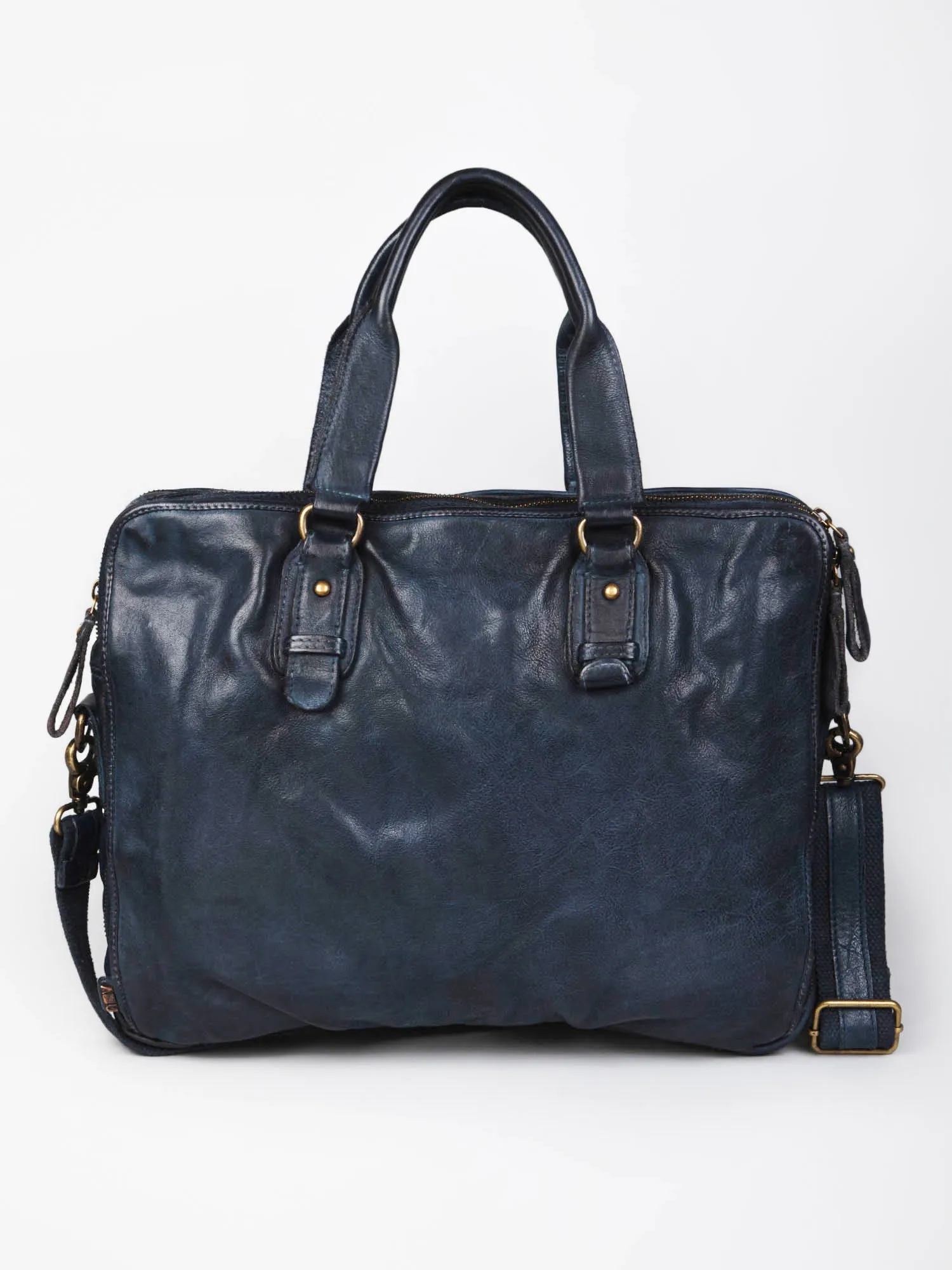 Brown Leather Plain Design Laptop Bag by art n vintage