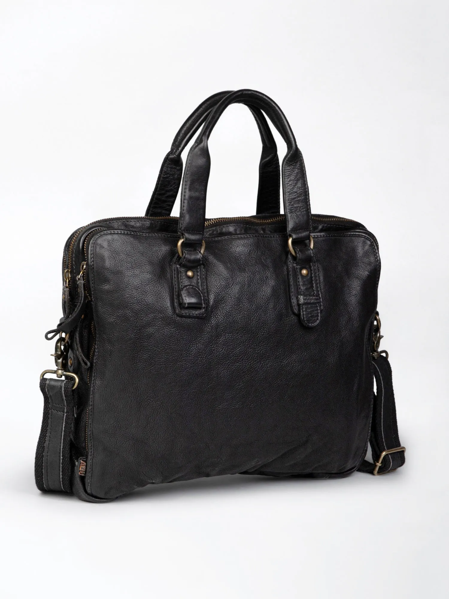 Brown Leather Plain Design Laptop Bag by art n vintage