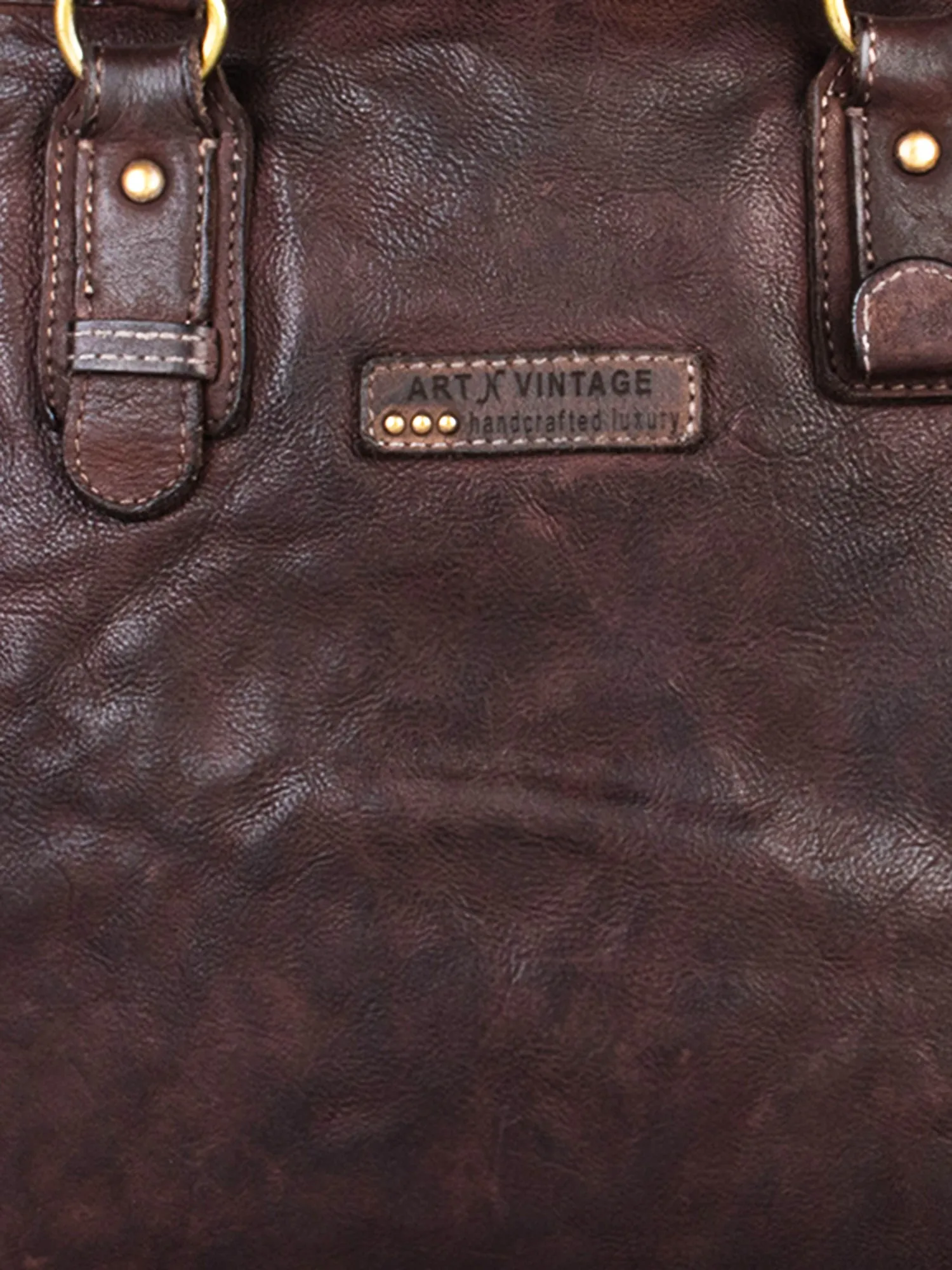 Brown Leather Plain Design Laptop Bag by art n vintage