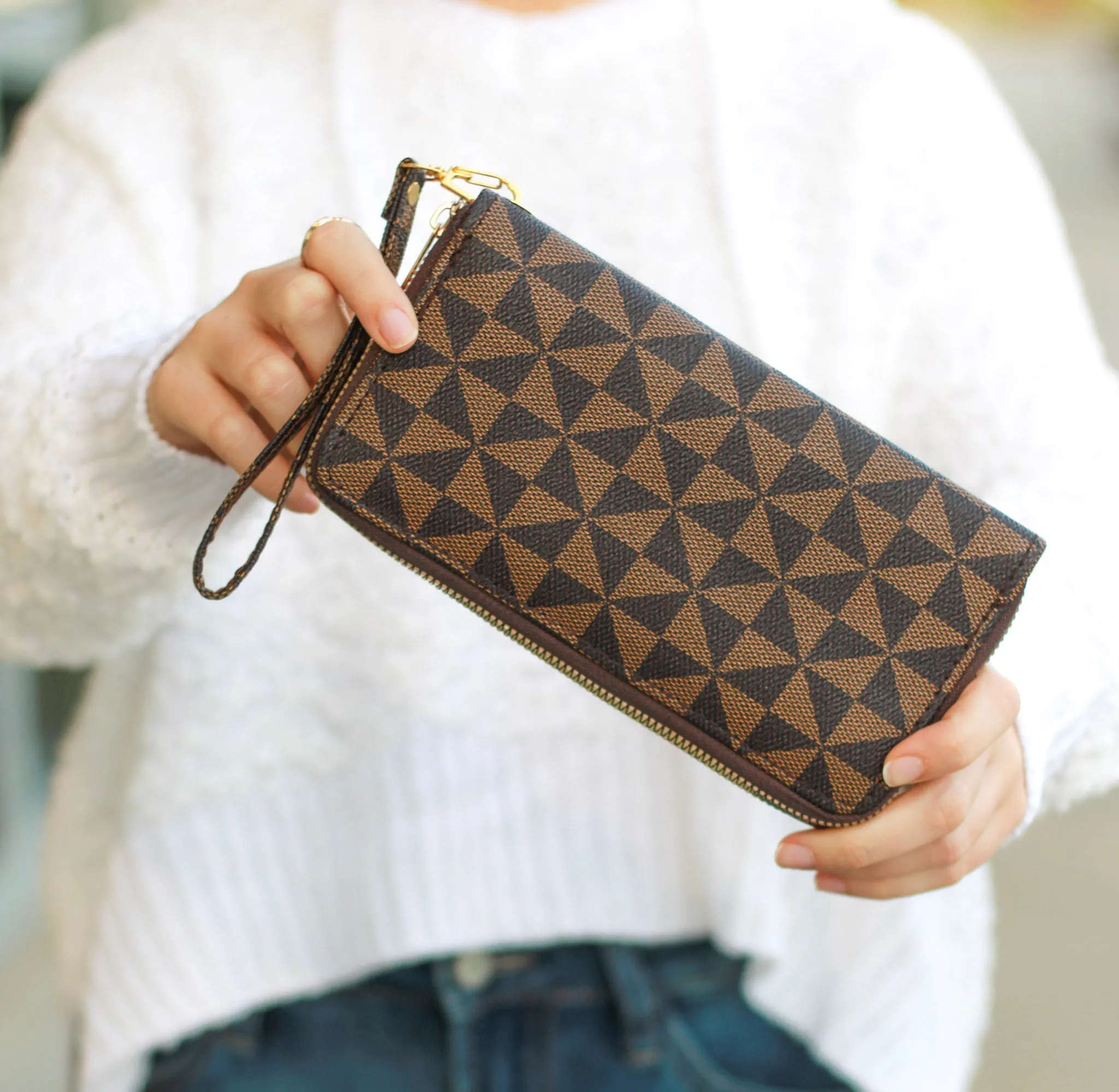 Brown Triangle Wallet