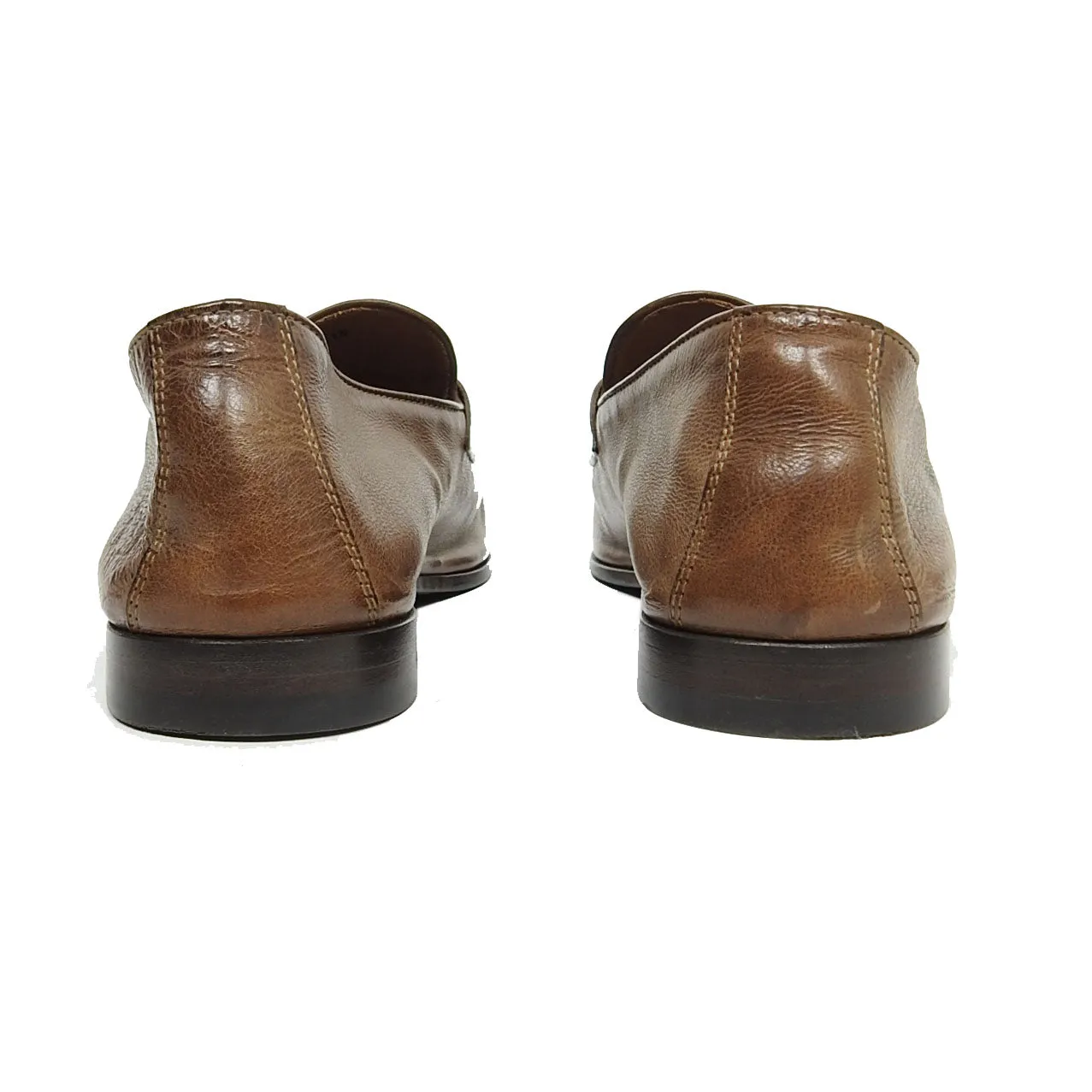 Brunello Cucinelli Brown Leather Loafers Size 41.5