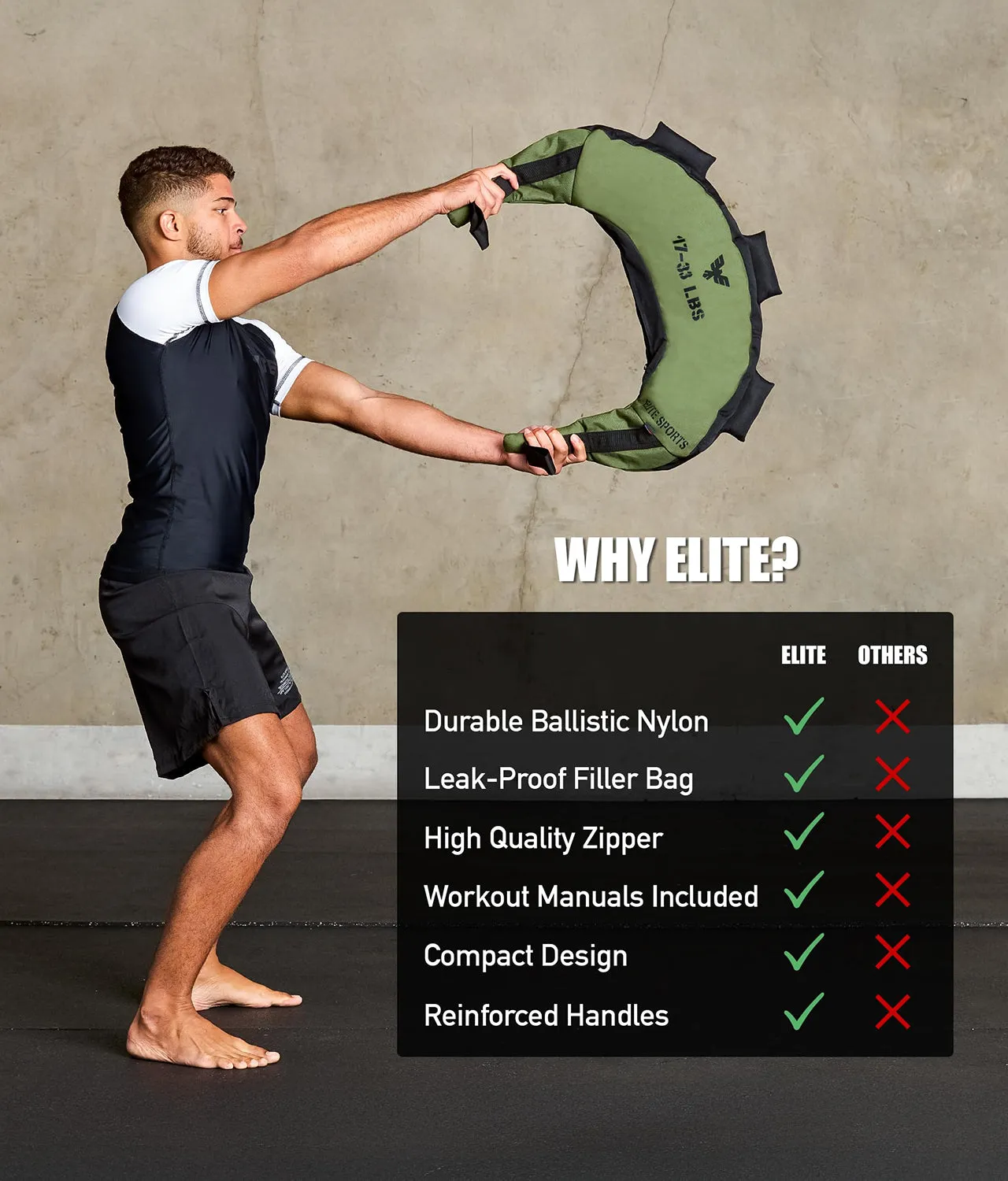 Bulgarian Green Sand Bag 12-25 lbs