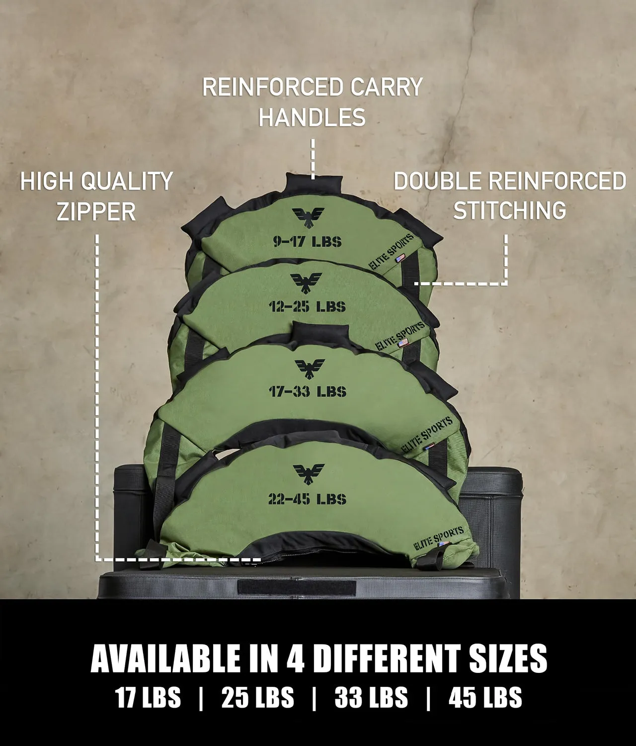 Bulgarian Green Sand Bag 12-25 lbs