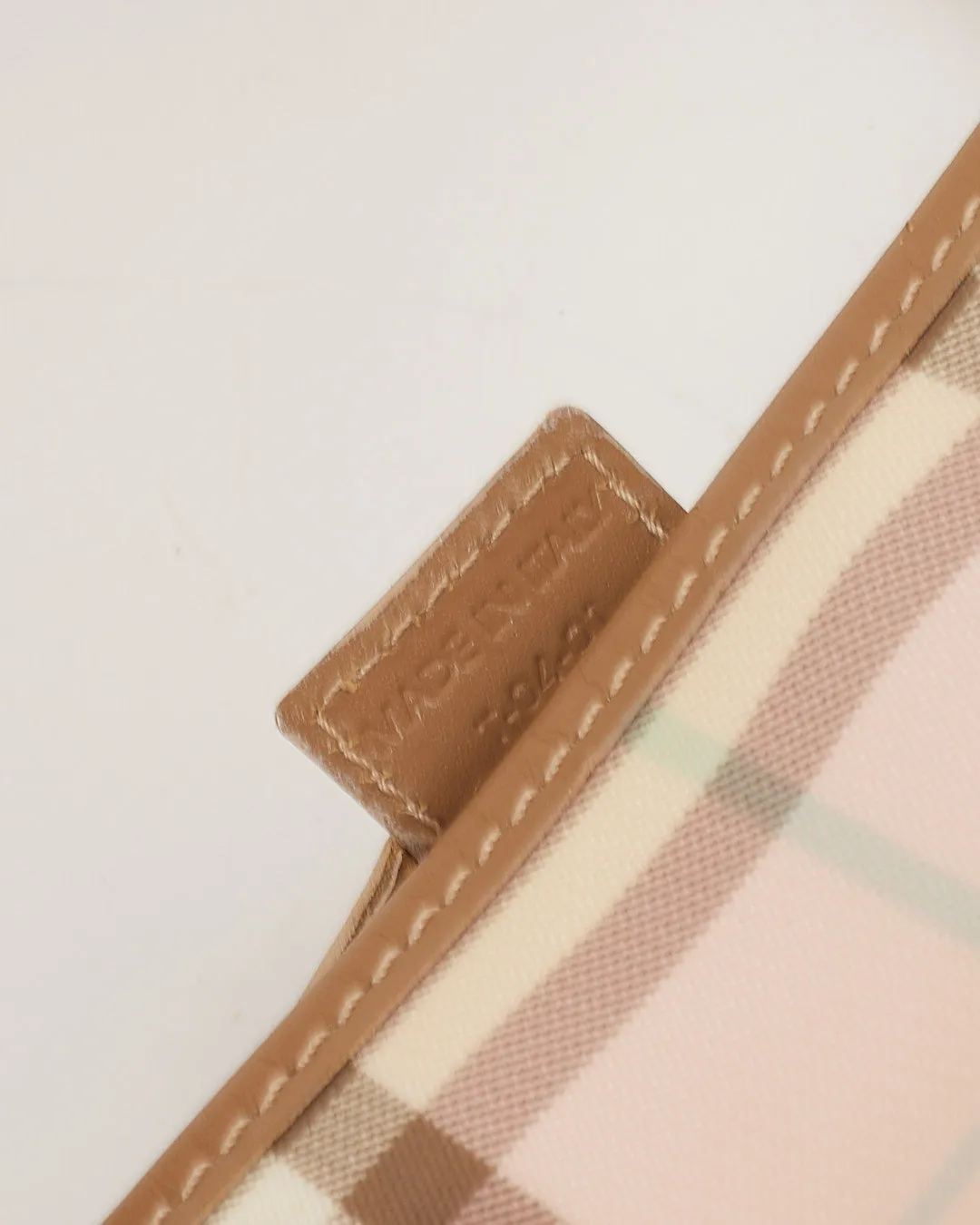 Burberry Pink Nova Check Coated Canvas Top Handle Bag