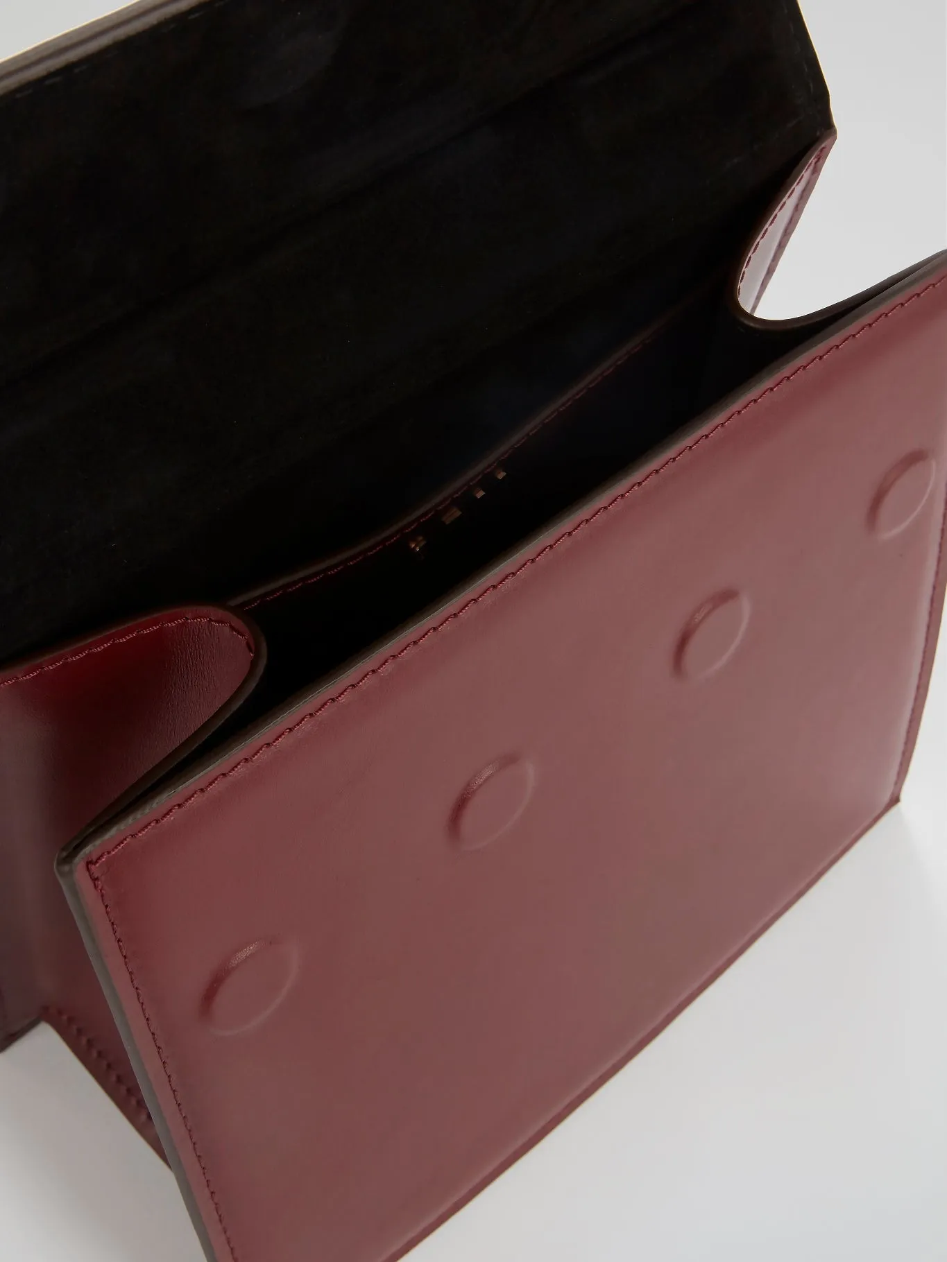 Burgundy Baby Bea Ball Handle Purse