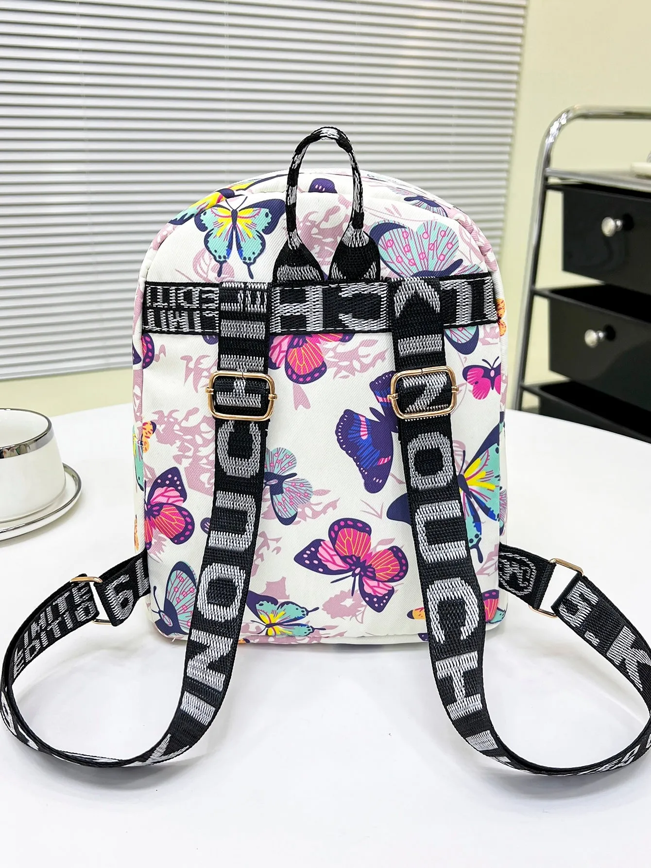 Butterfly Printed Travel Backpack- FD ⚡