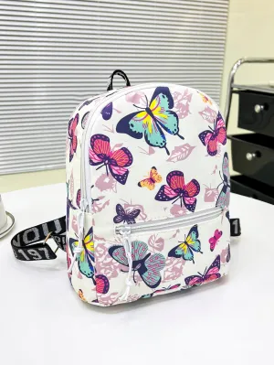 Butterfly Printed Travel Backpack- FD ⚡