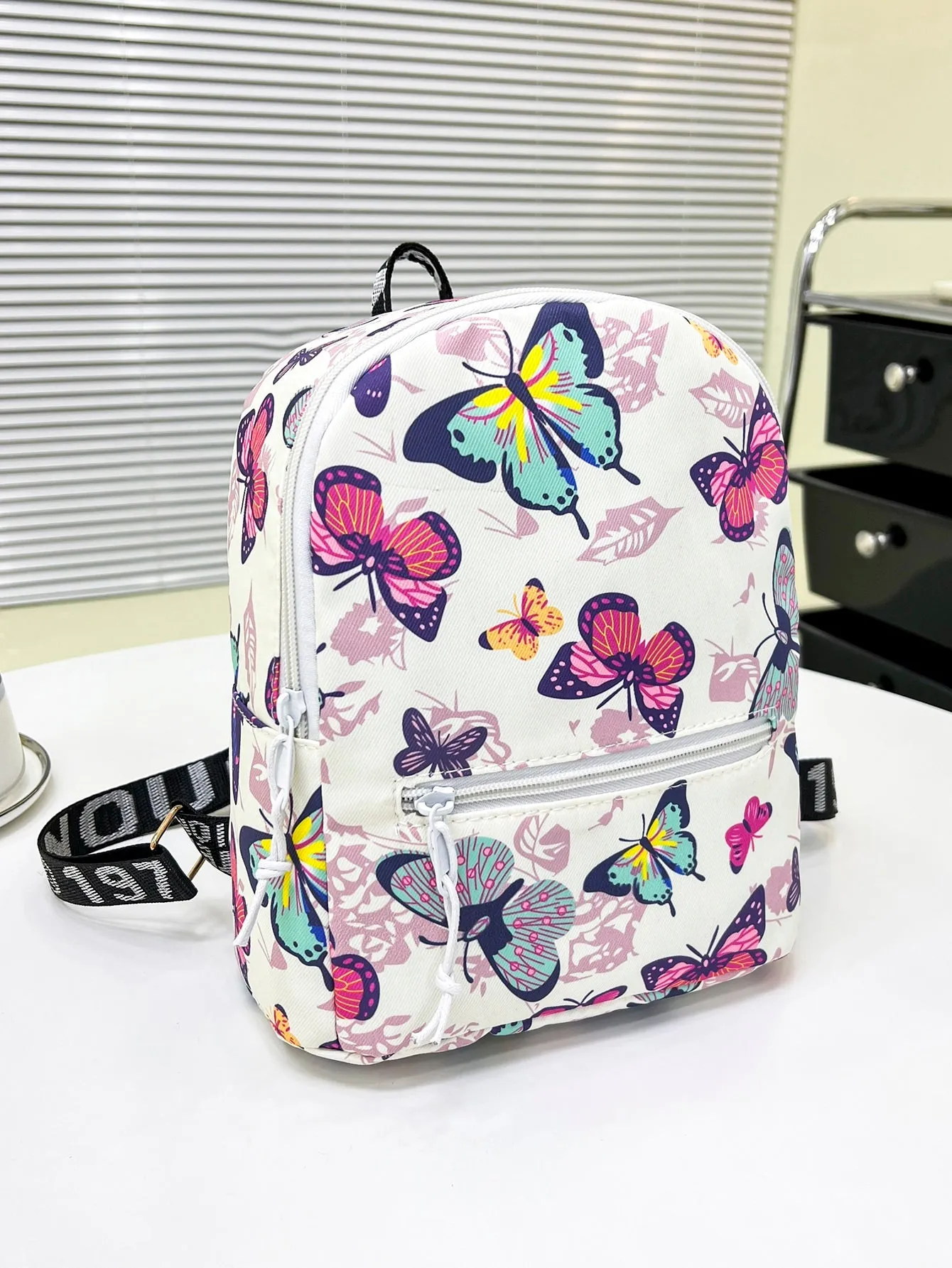 Butterfly Printed Travel Backpack- FD ⚡