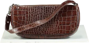 BY FAR Brown Rachel Croco Bag In Nutella