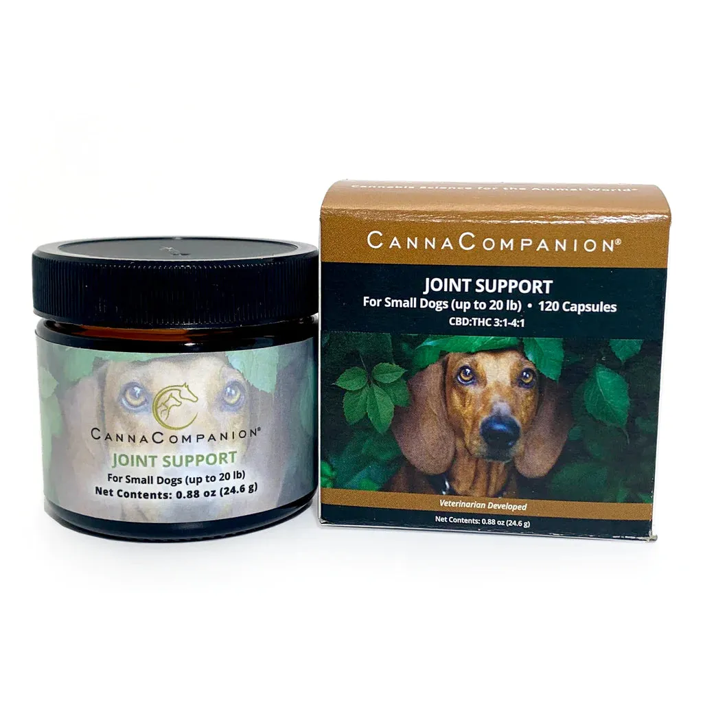 Canna Companion™ Hemp Supplement for Small Dogs - Joint/Regular Strength with additional CBDs for Joint Support