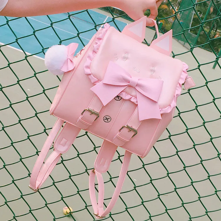 Cat Bow School Backpack YC30022