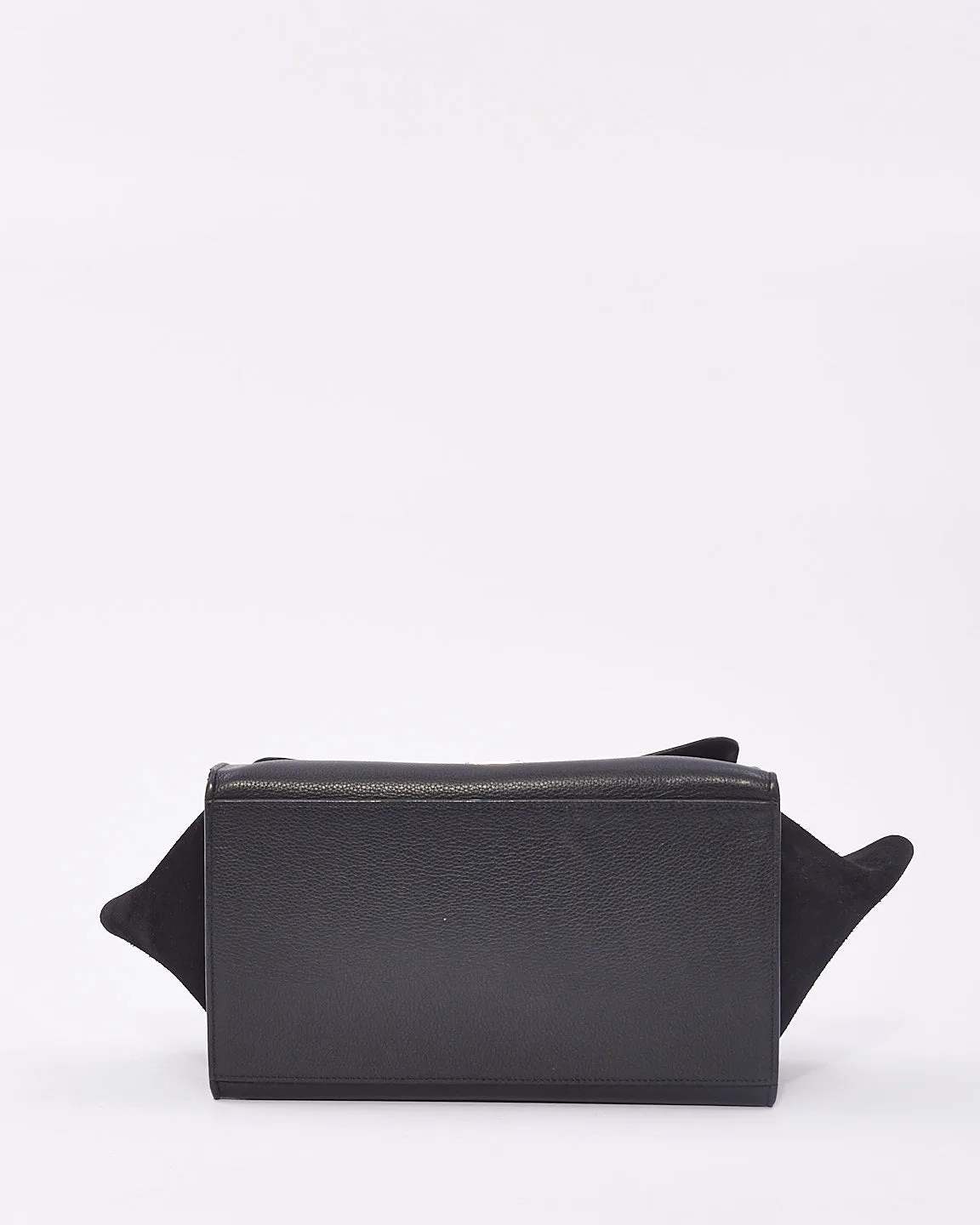 Celine Black Leather & Suede Medium Trapeze Bag