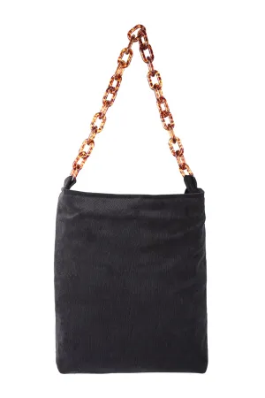 CHAIN HANDLE FASHION TOTE BAG