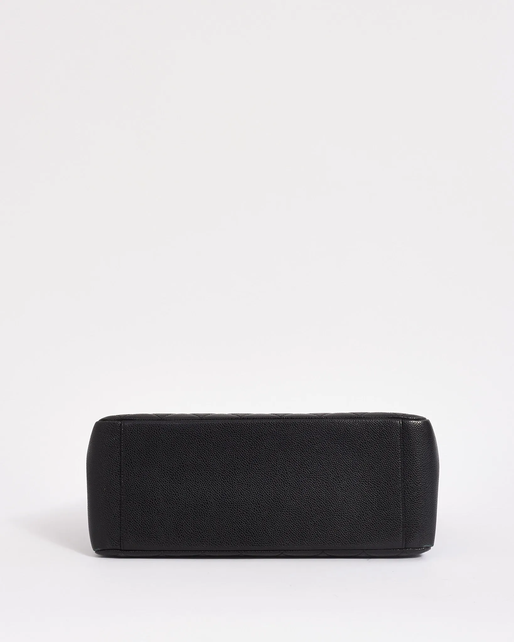 Chanel Black Caviar Leather Grand Shopping Tote (GST) with Silver Hardware