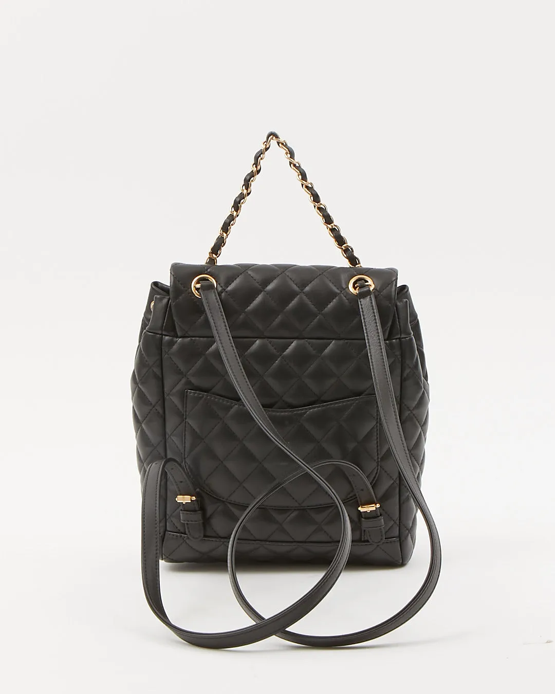 Chanel Black Lambskin Quilted Urban Spirit Backpack