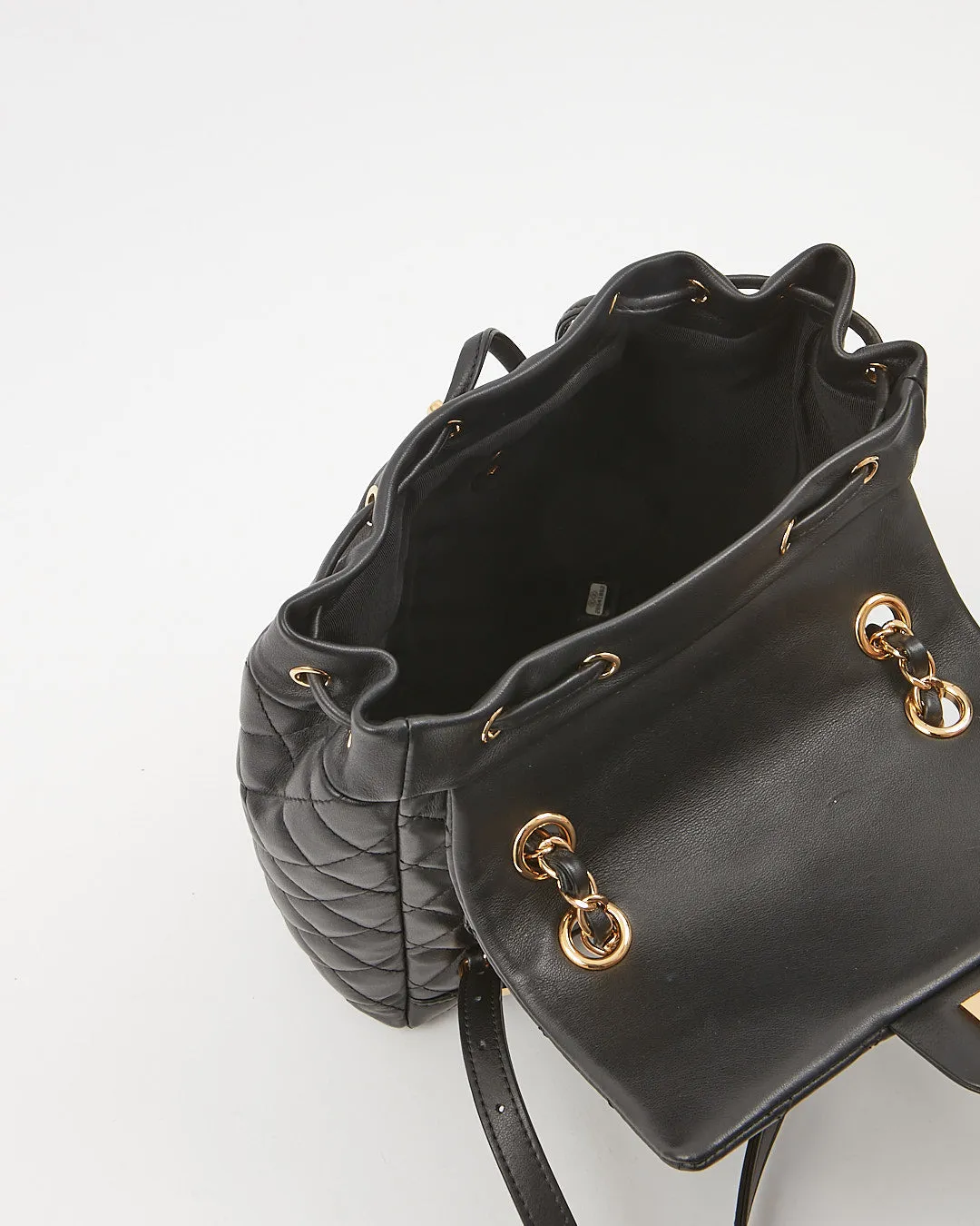 Chanel Black Lambskin Quilted Urban Spirit Backpack