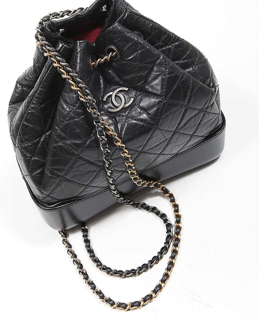 Chanel Black Quilted Lambskin Gabrielle Chain Backpack