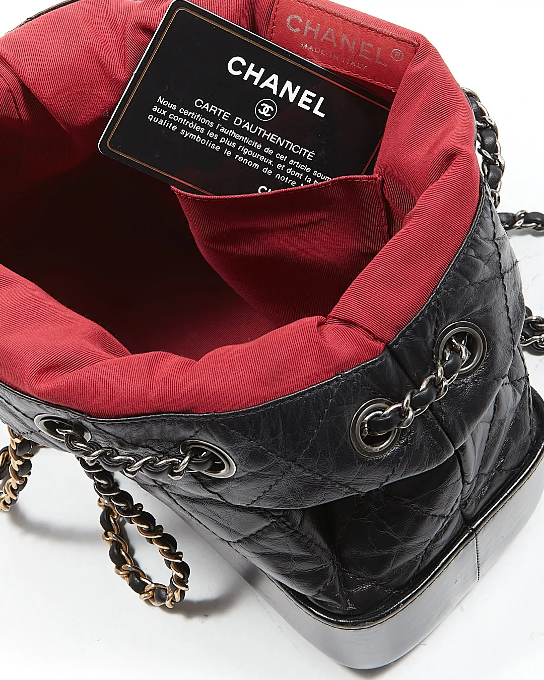 Chanel Black Quilted Lambskin Gabrielle Chain Backpack