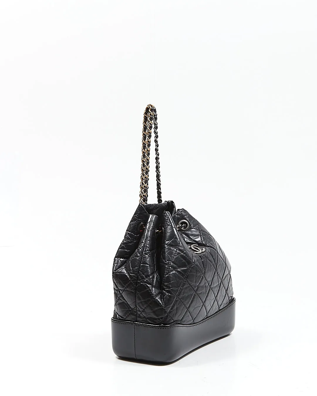 Chanel Black Quilted Lambskin Gabrielle Chain Backpack