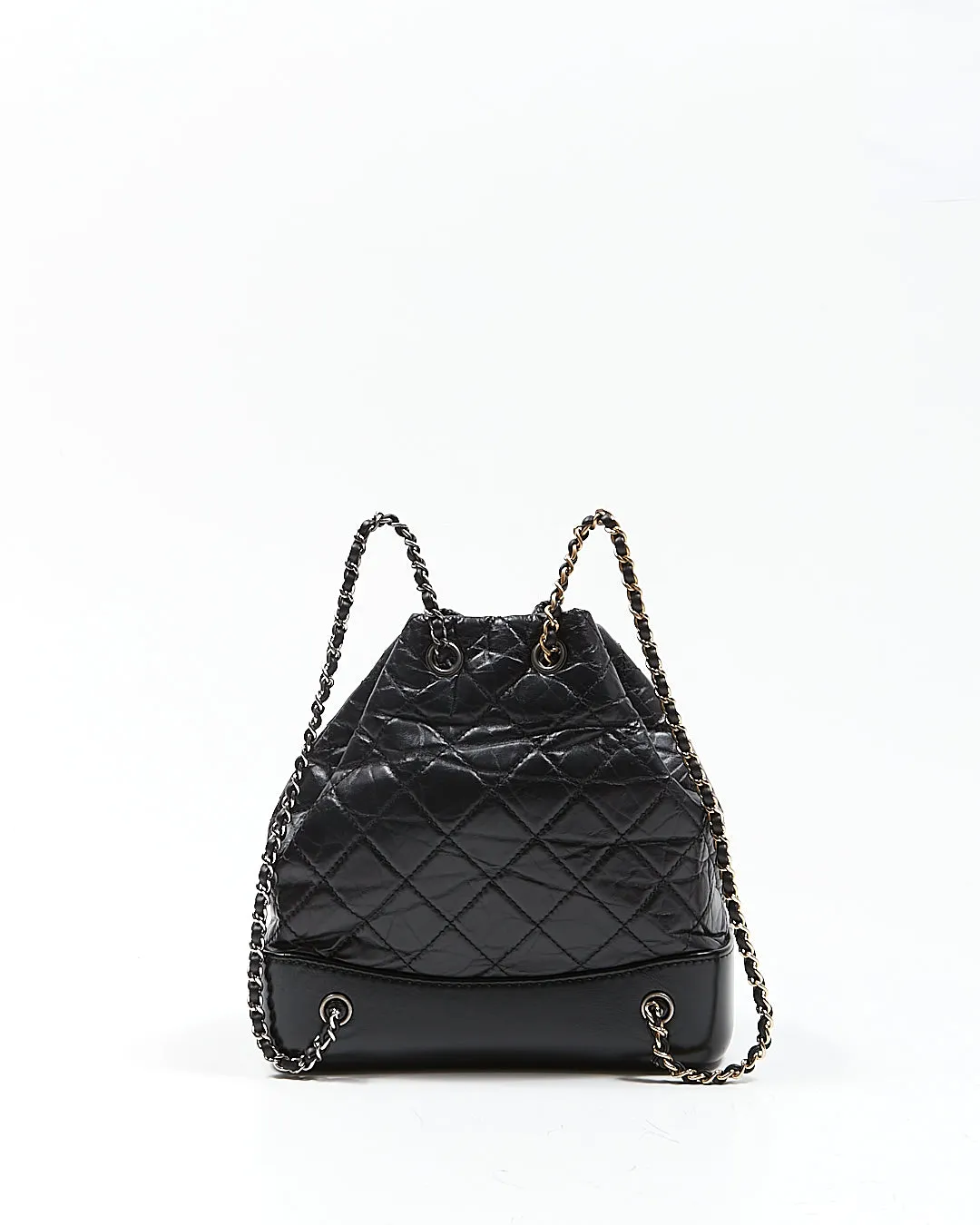 Chanel Black Quilted Lambskin Gabrielle Chain Backpack