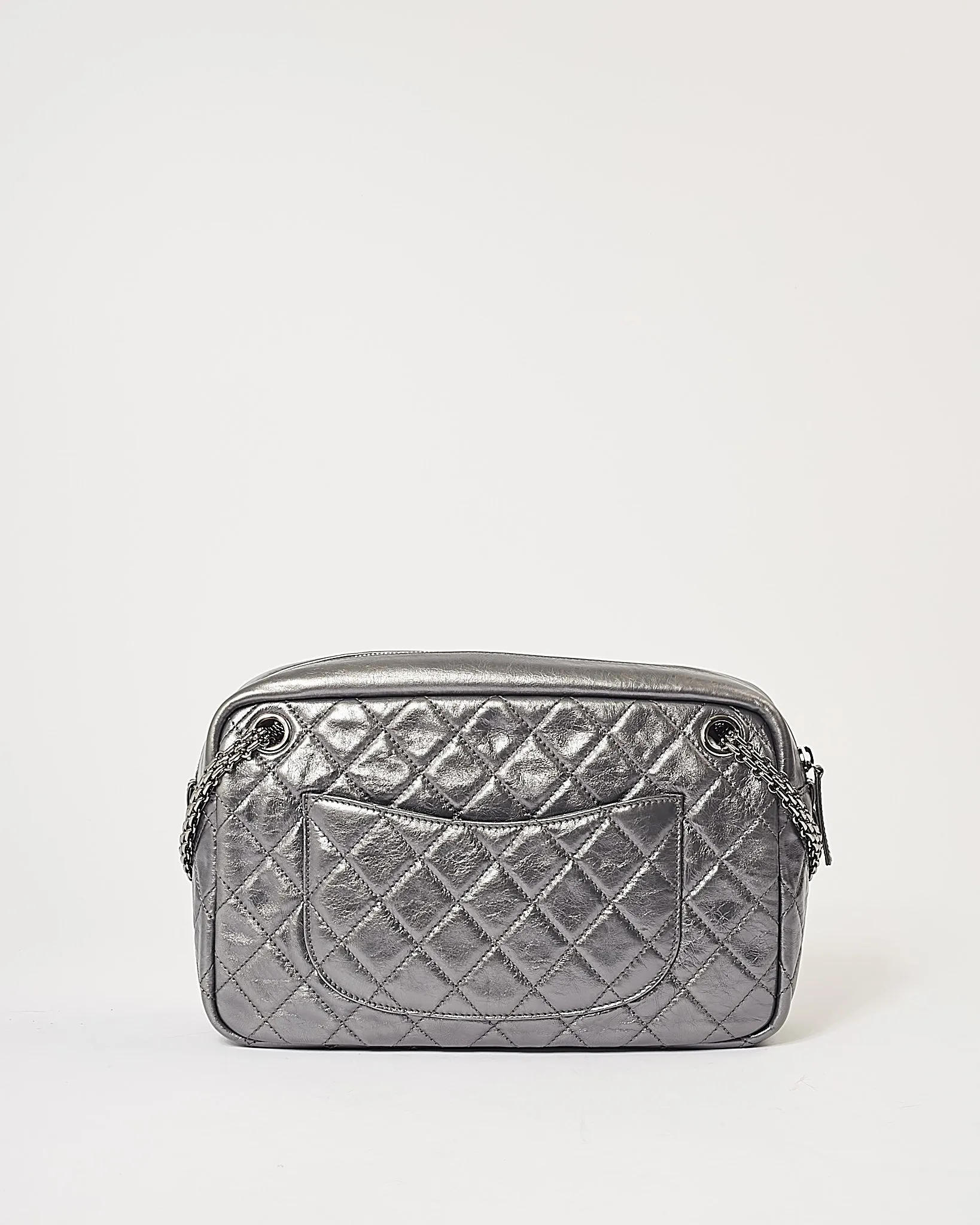 Chanel Dark Silver Leather Large Reissue Camera bag