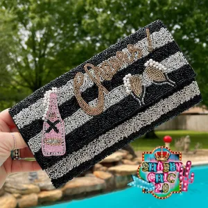 Cheers Beaded Clutch/Crossbody Bag