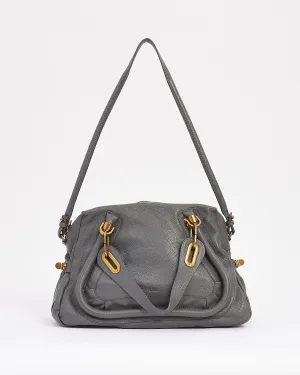 Chloé Dark Grey Leather Paraty Bag