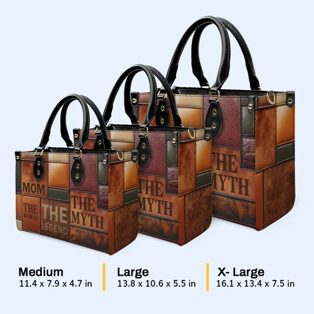 CHRISTIANARTBAG 'Mom: The Woman, The Myth, The Legend' Patchwork Leather Handbag - CABLTHB05300324.