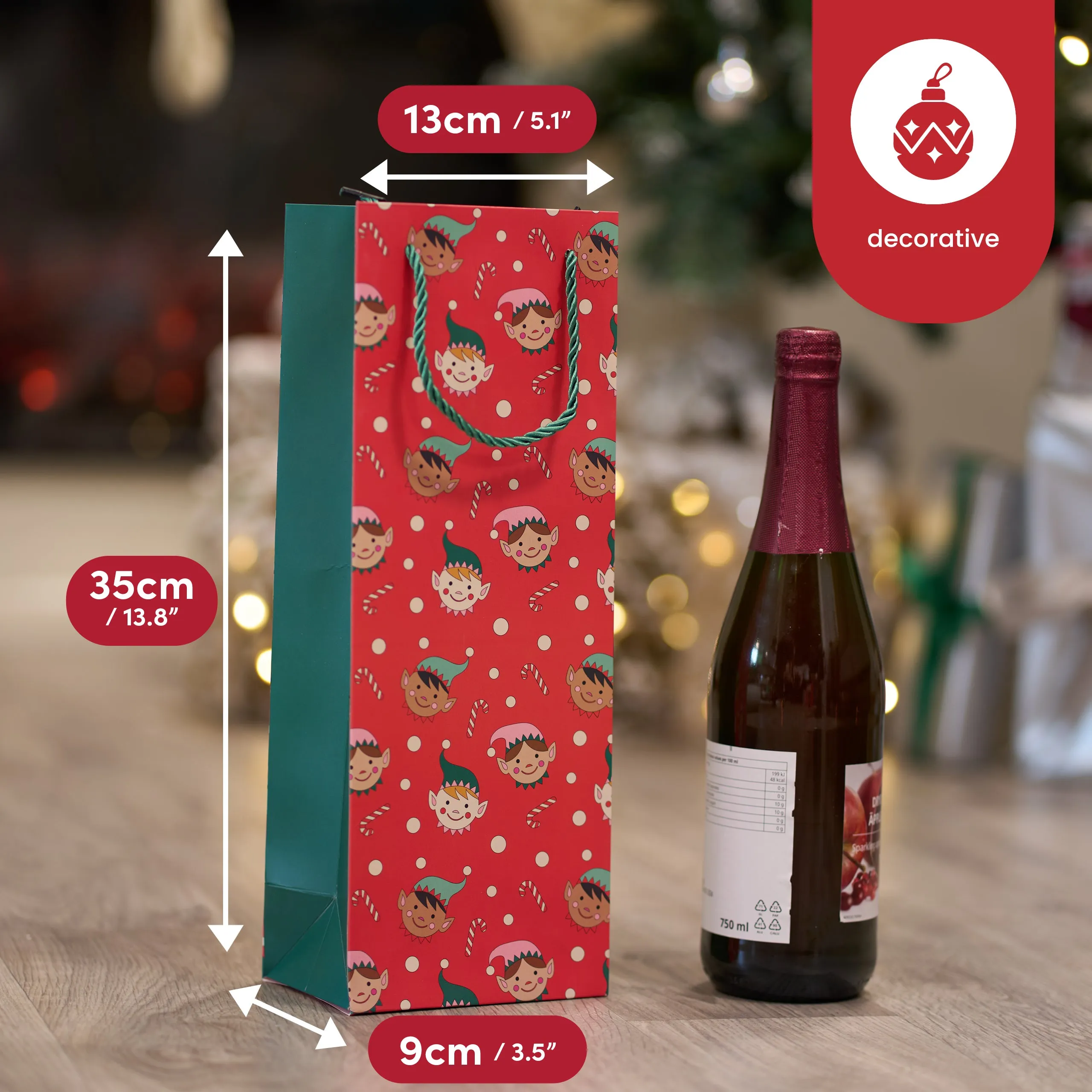 Christmas Wine Bottle Gift Bags