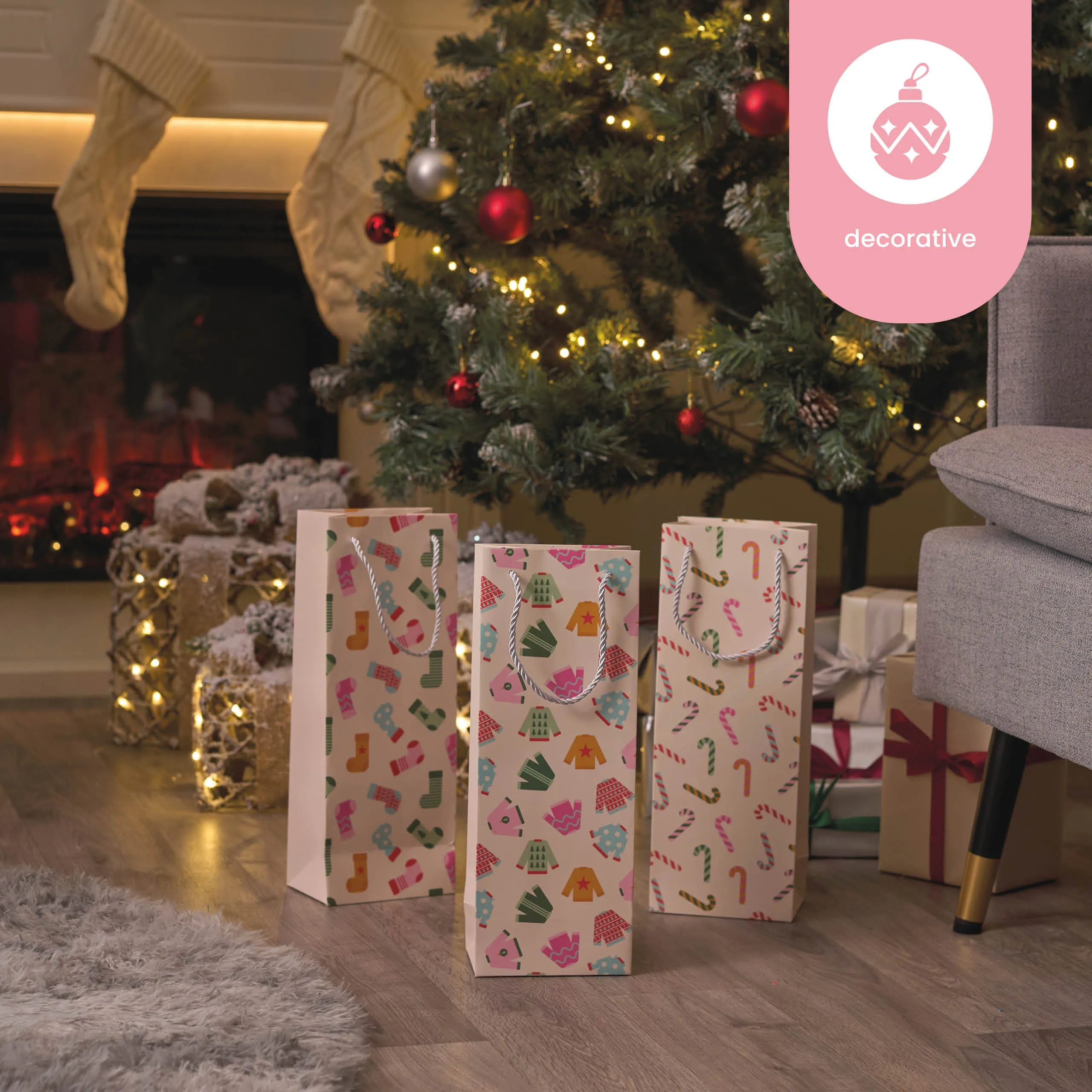 Christmas Wine Bottle Gift Bags