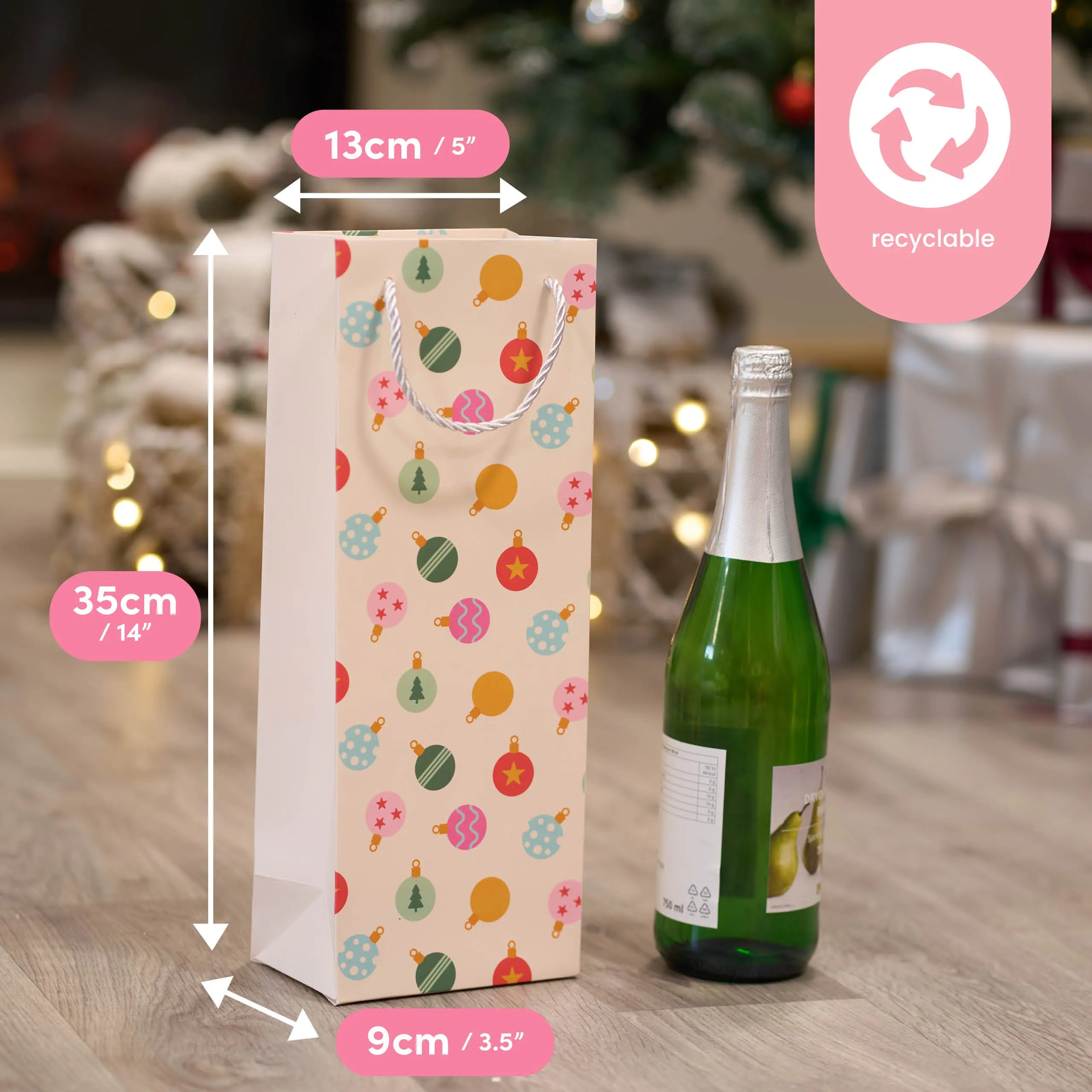 Christmas Wine Bottle Gift Bags