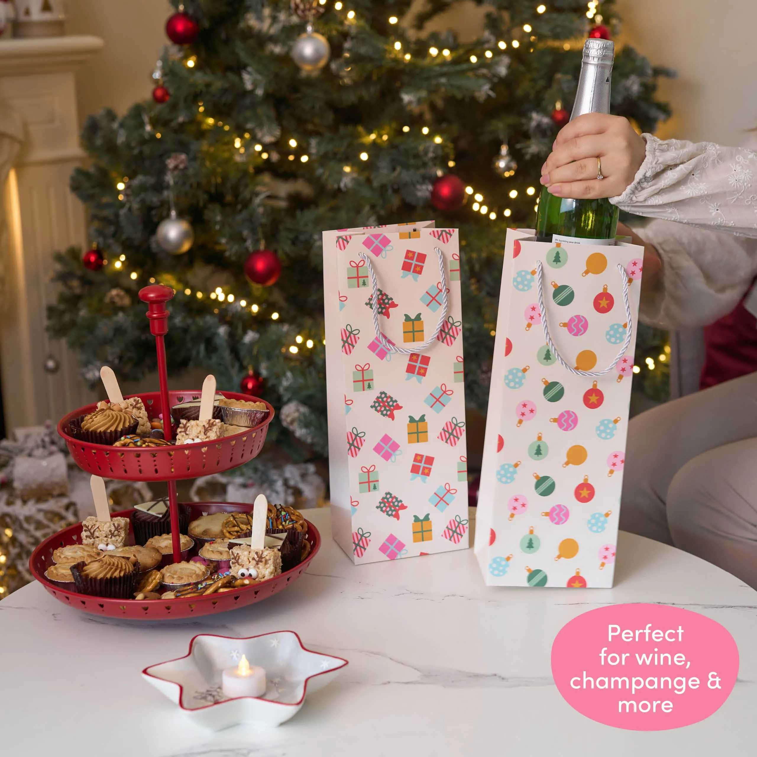 Christmas Wine Bottle Gift Bags