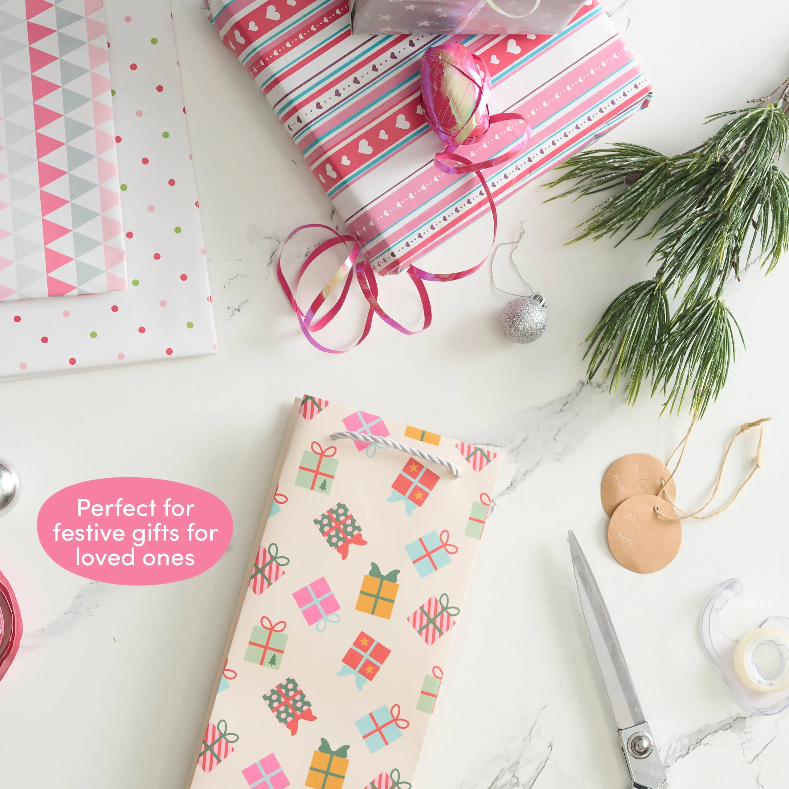 Christmas Wine Bottle Gift Bags