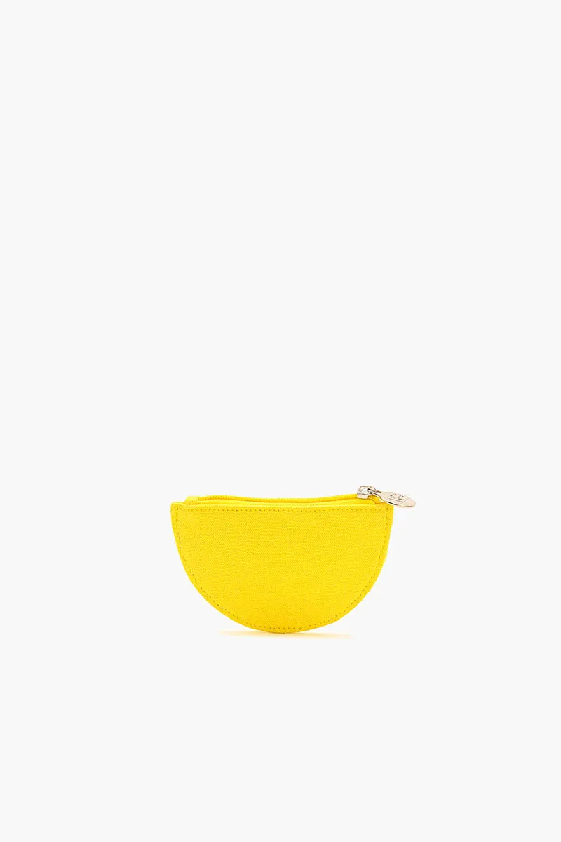 Citrus Splash Beaded Pouch - Lemon