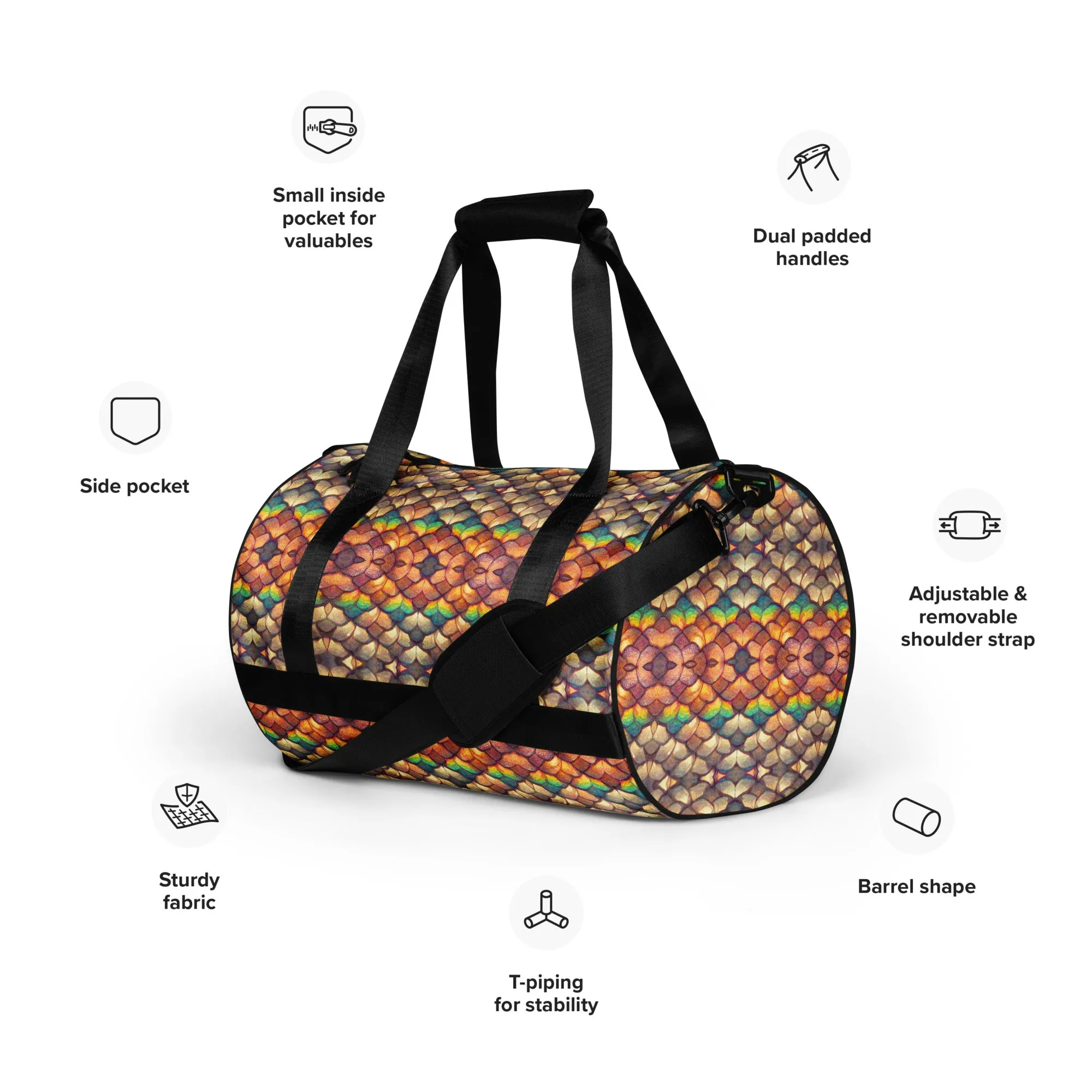 Cloeyra, the Radiant Aether Dragon gym bag