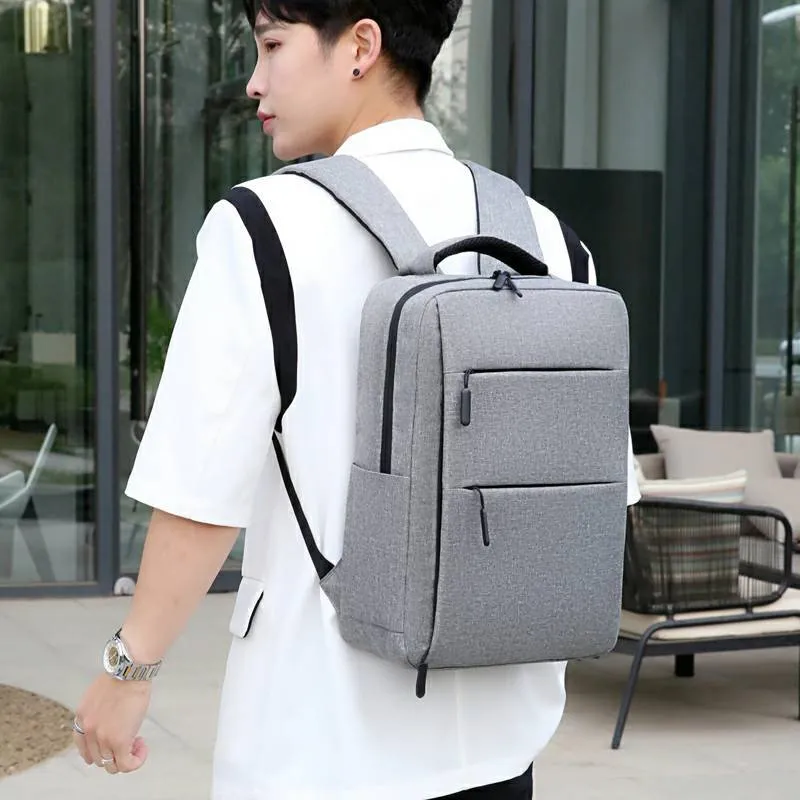 Cloth Double Zipper Waterproof Computer Business Backpacks
