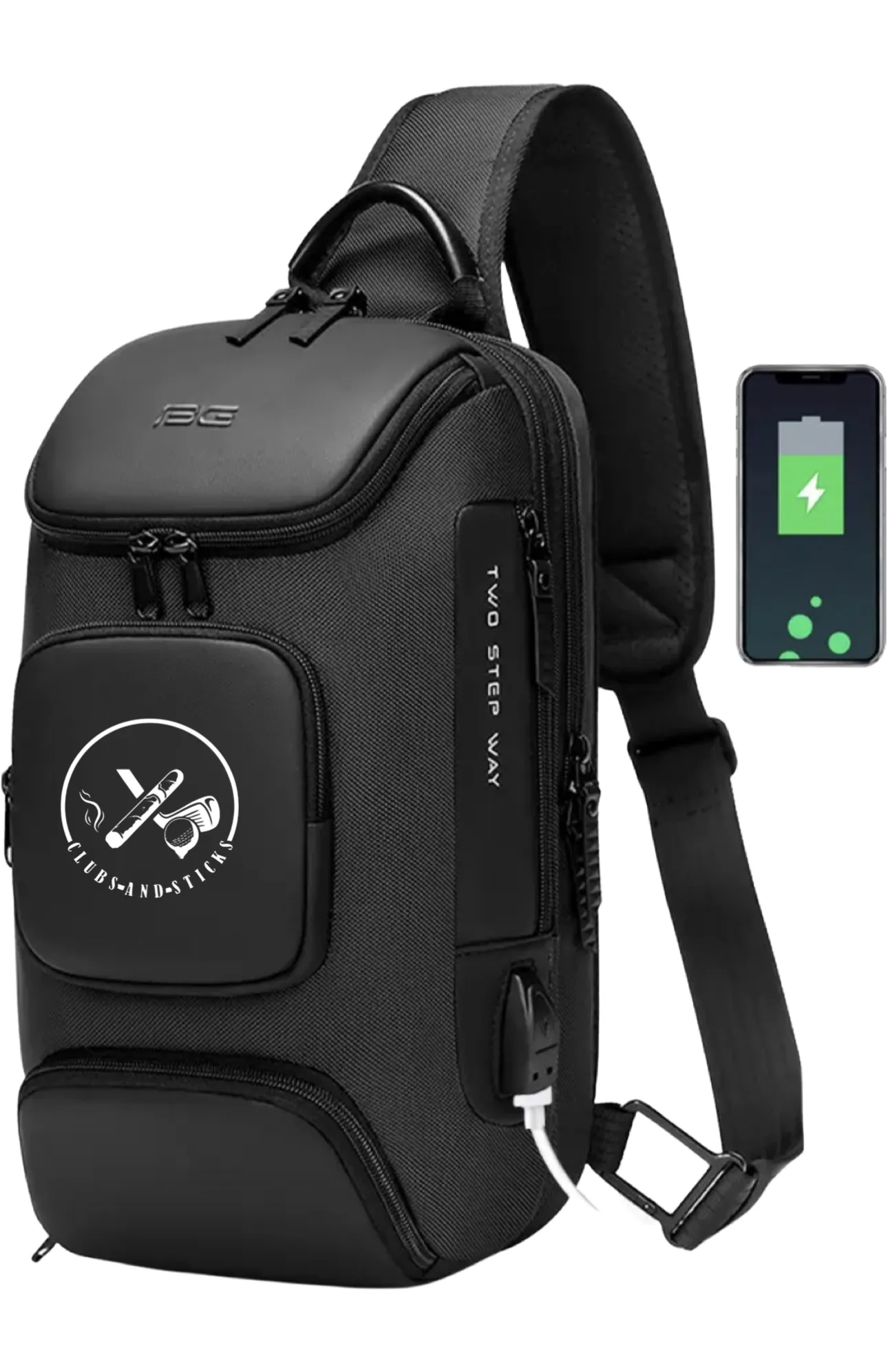 Clubs And Sticks Waterproof Sling Bag