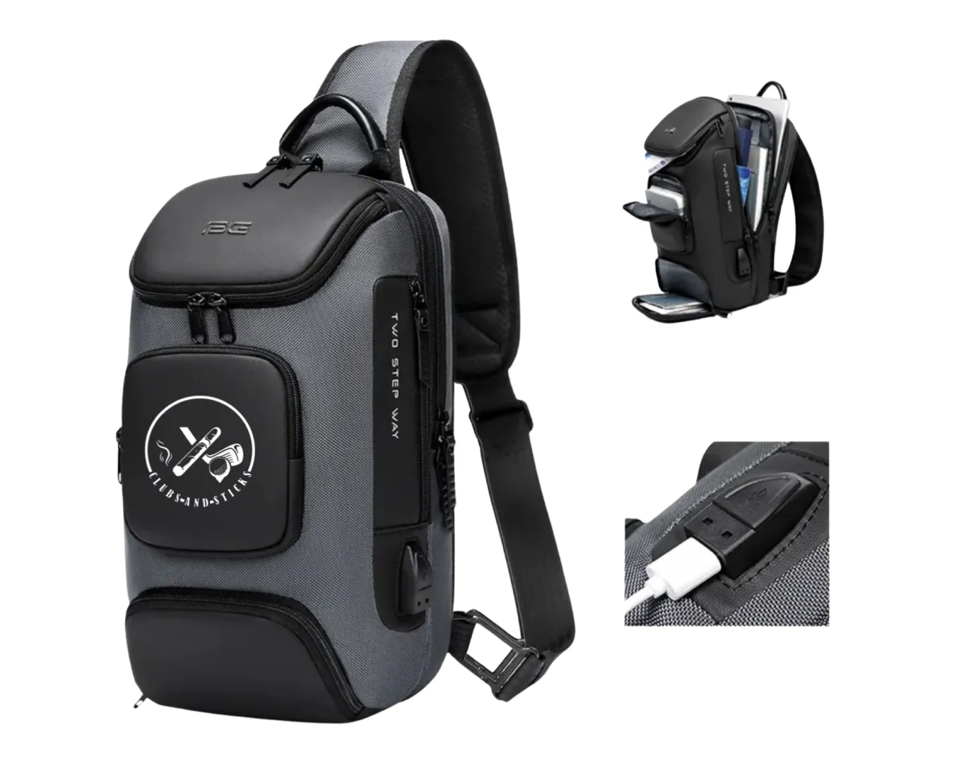 Clubs And Sticks Waterproof Sling Bag