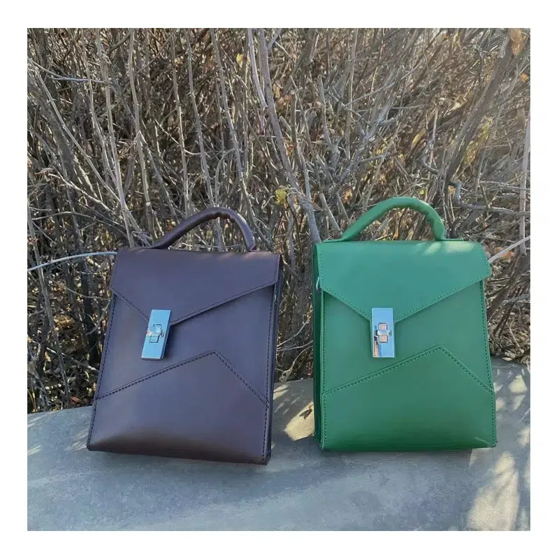 Compact Leather Handbag