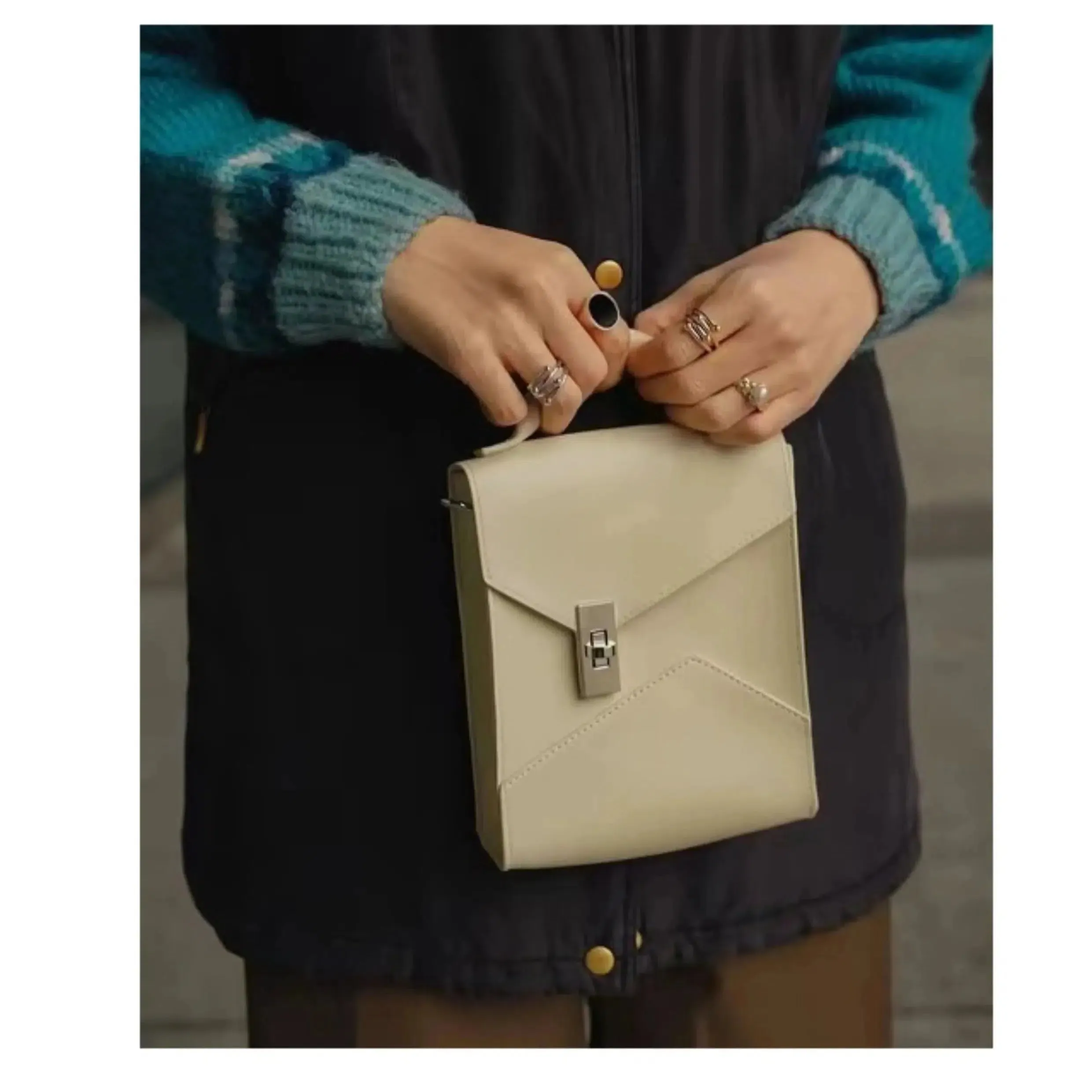Compact Leather Handbag