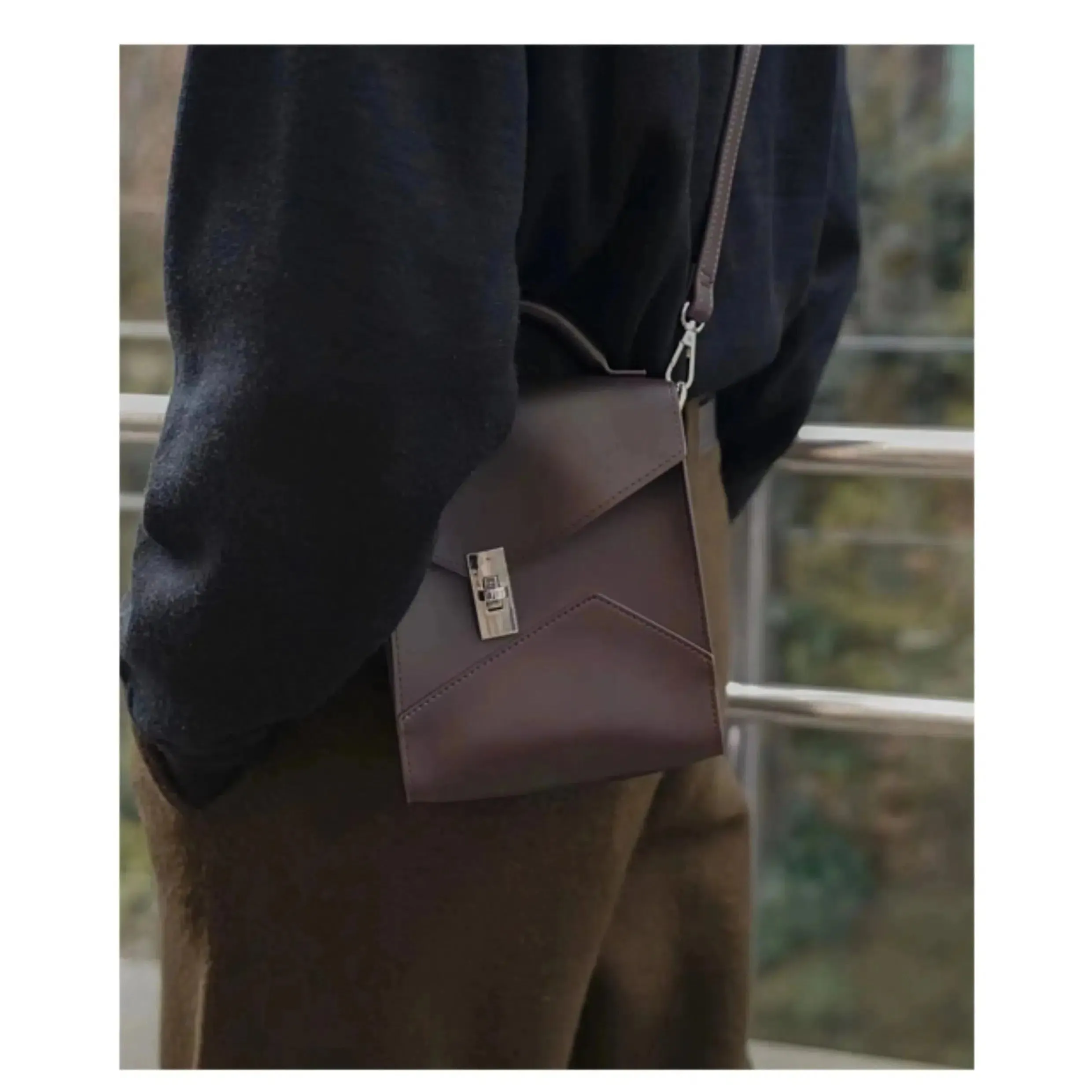 Compact Leather Handbag
