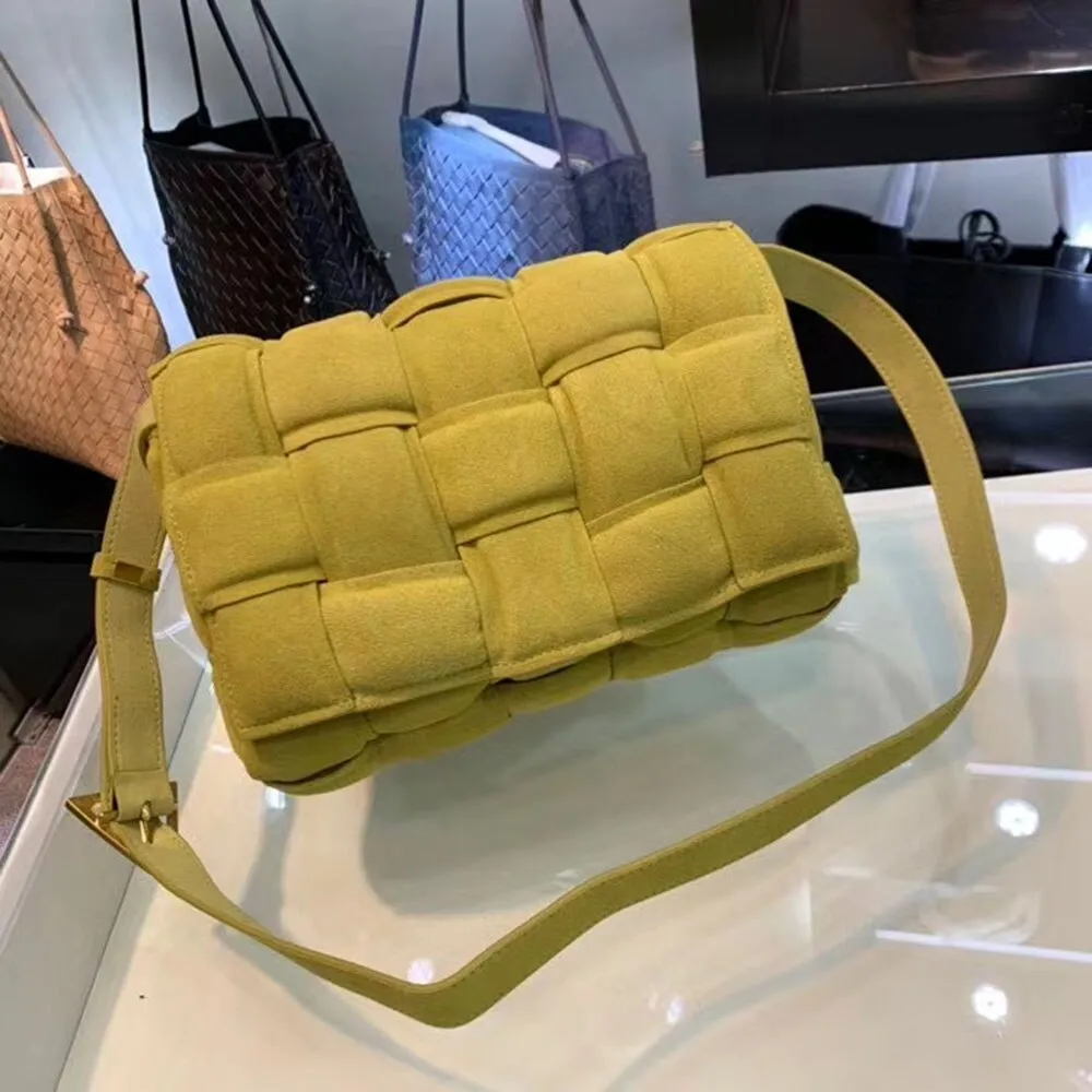 Compact Suede Chain Shoulder Bag