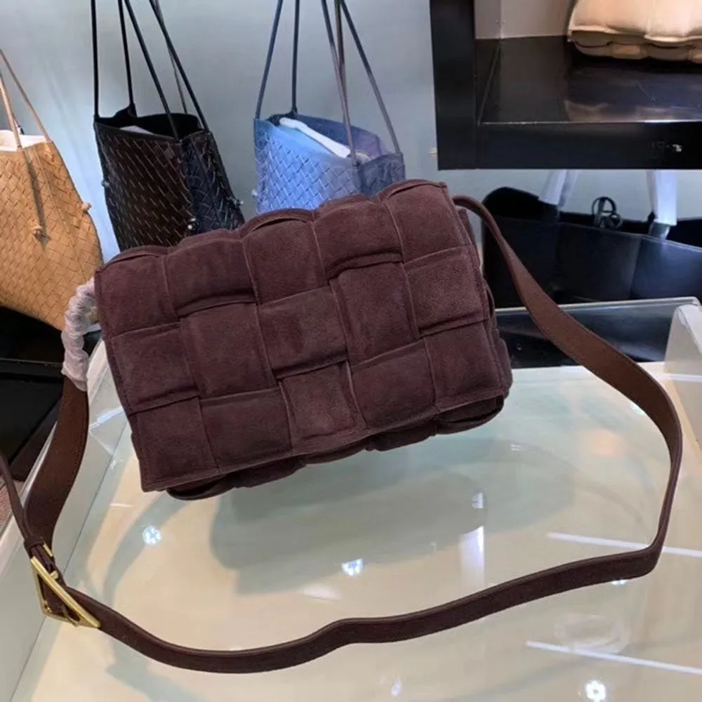 Compact Suede Chain Shoulder Bag
