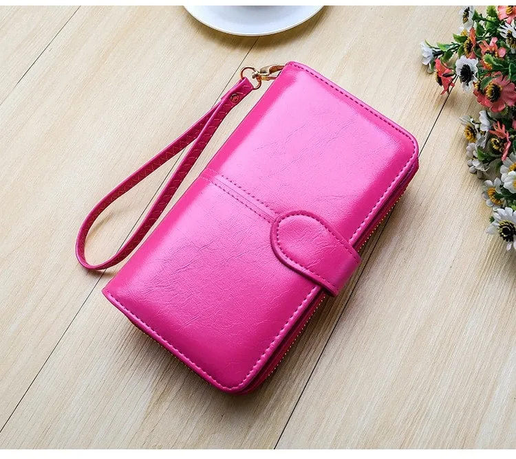 Compact Wallet and Clutch with Wrist Strap